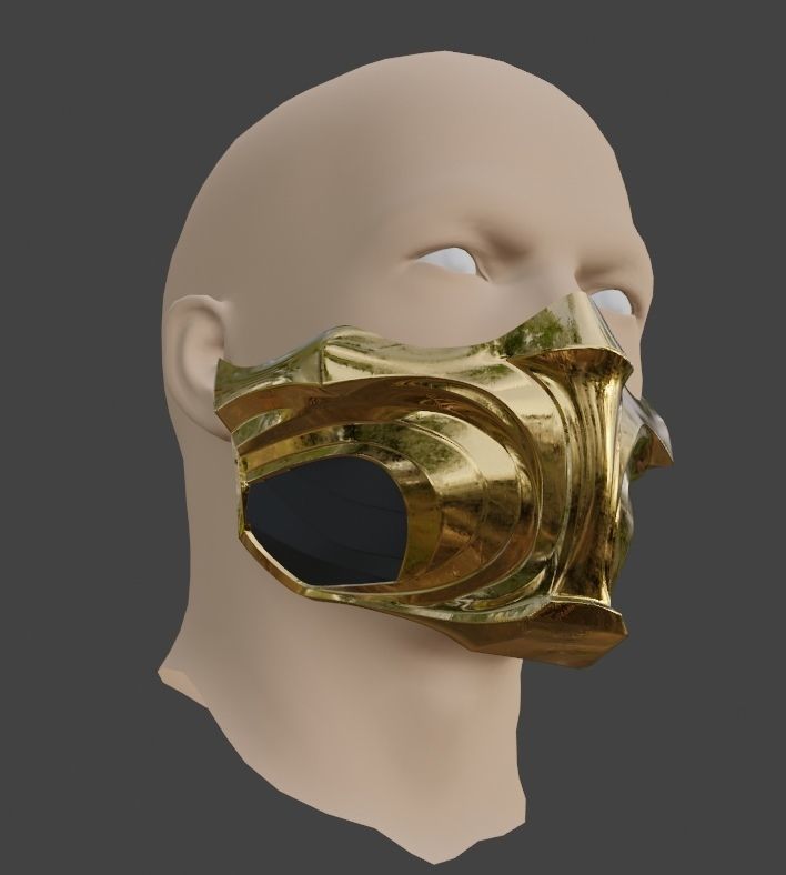 Mortal Kombat 1 - Scorpion Mask cosplay mask - props 3D print model_9