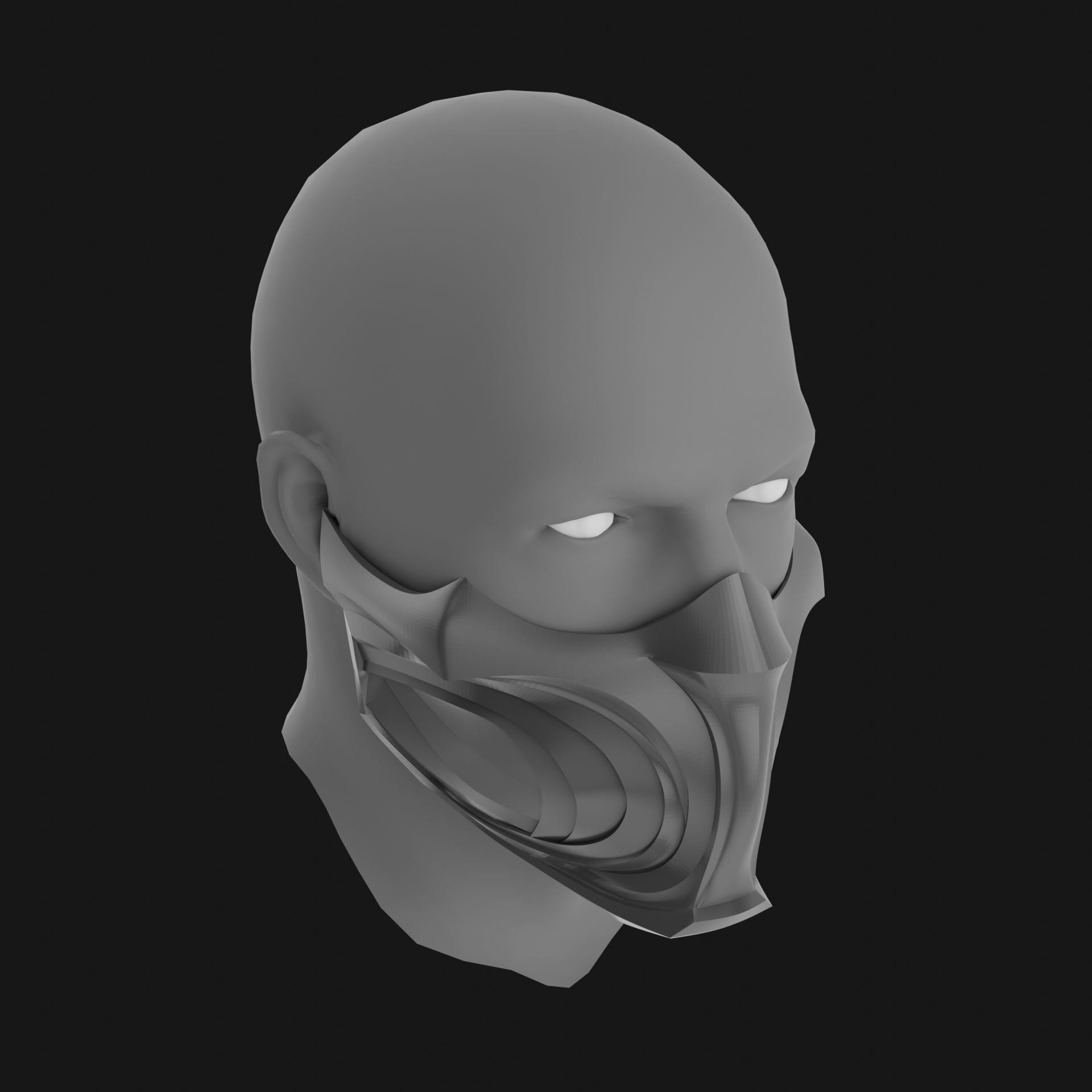 Mortal Kombat 1 - Scorpion Mask cosplay mask - props 3D print model_4