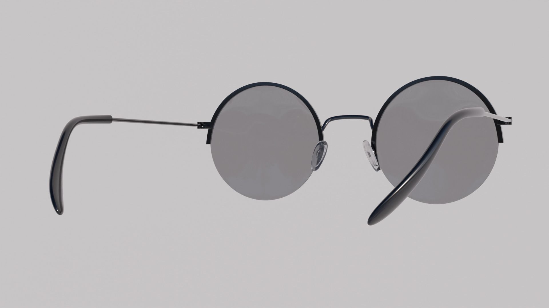 Round sunglass 3d model 3D model_3