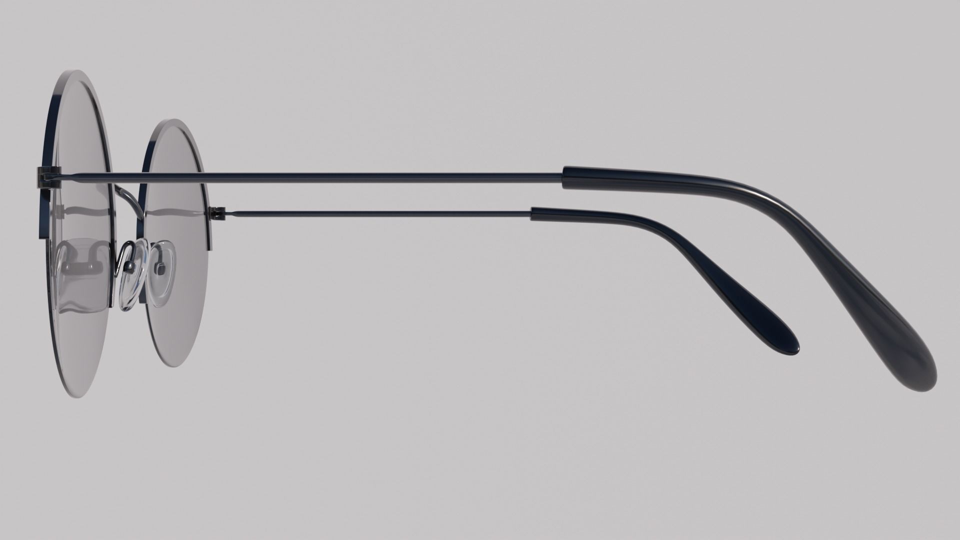 Round sunglass 3d model 3D model_1