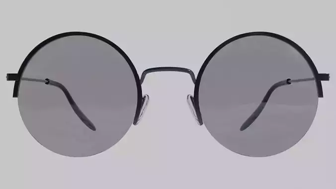 Round sunglass 3d model 3D model