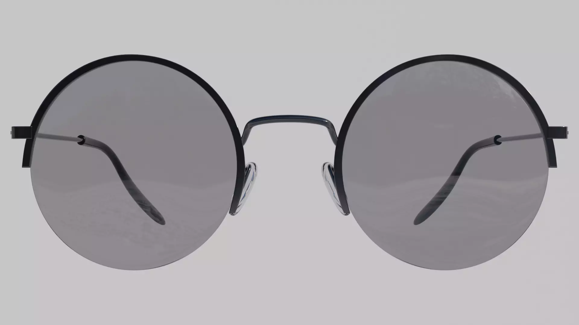 Round sunglass 3d model 3D model_0