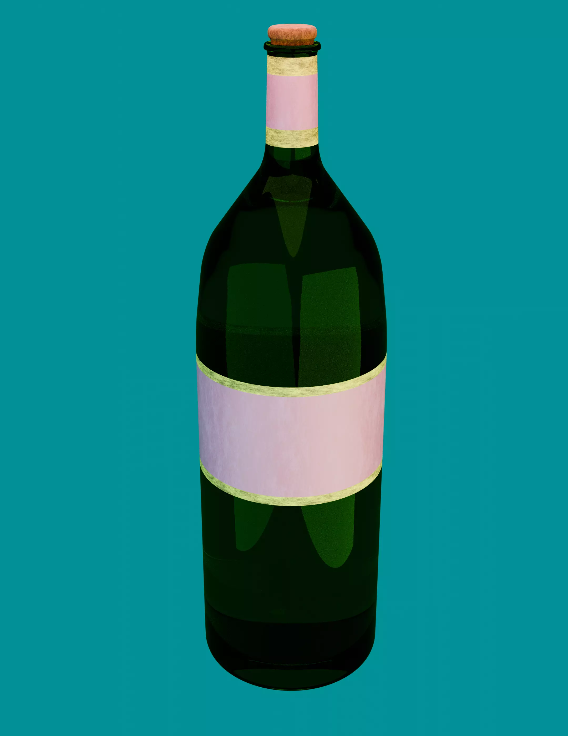 Wine Bottle Free 3D model