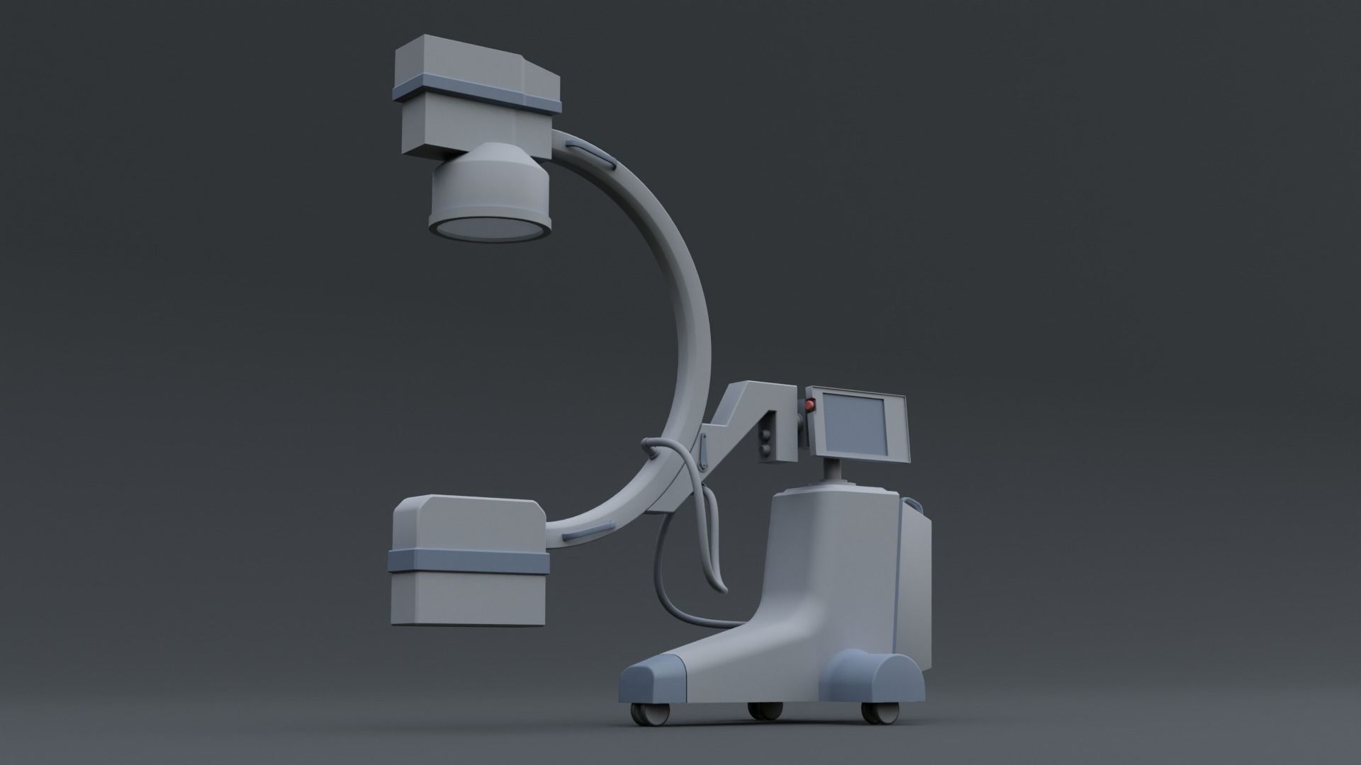 C Arm Medical Machine Low-poly 3D model_3