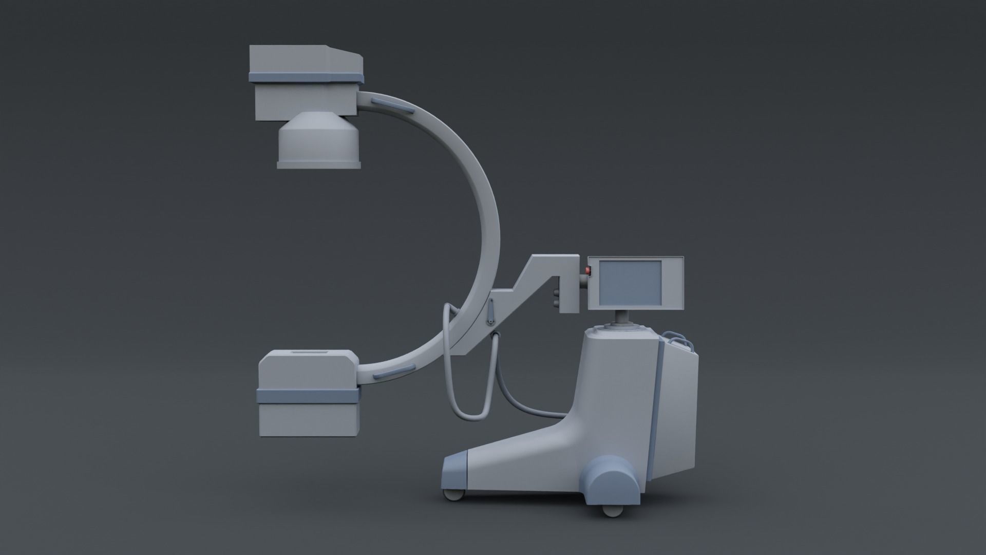 C Arm Medical Machine Low-poly 3D model_1