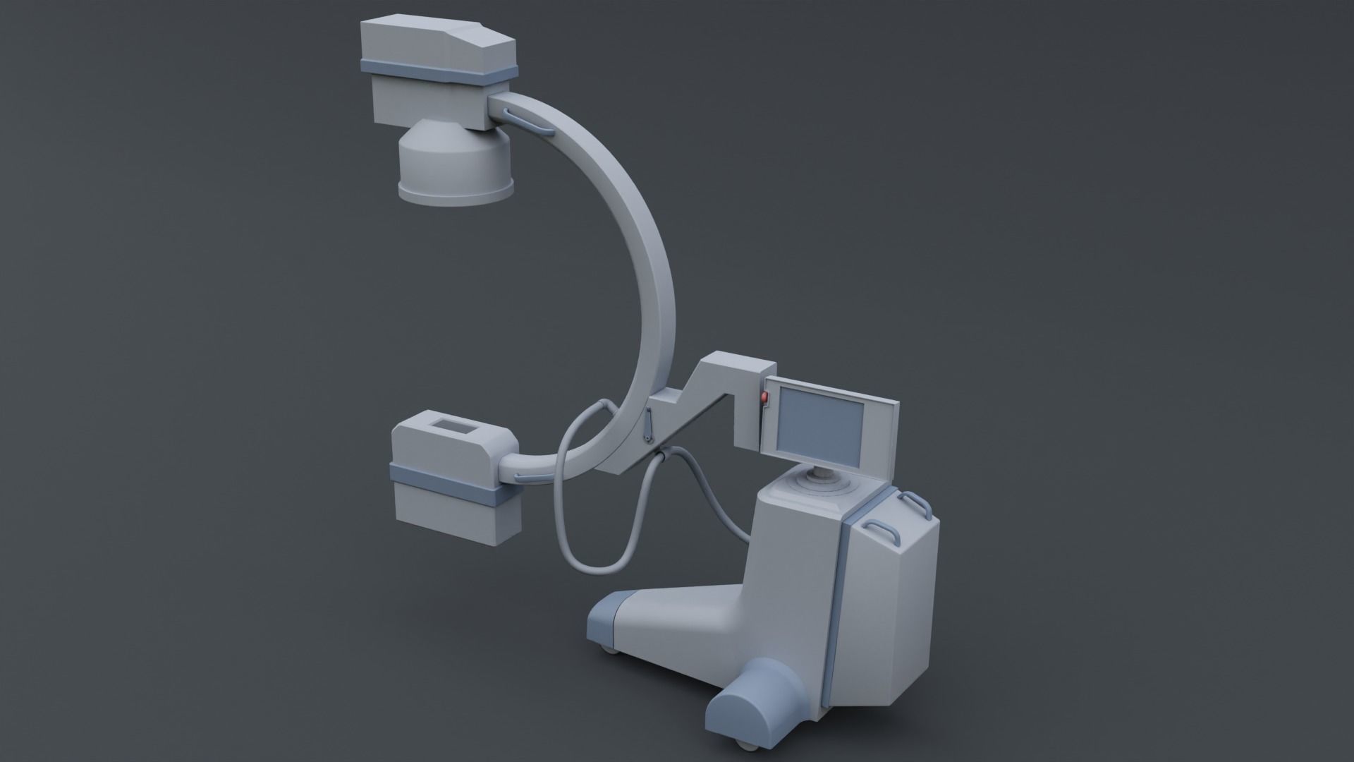 C Arm Medical Machine Low-poly 3D model_2
