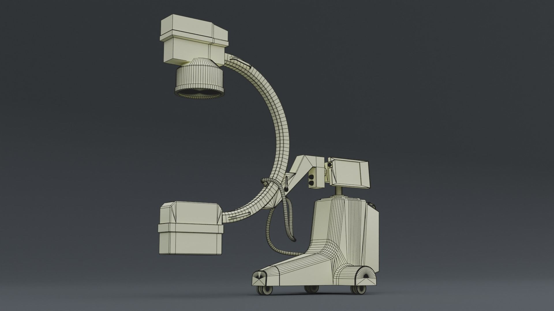 C Arm Medical Machine Low-poly 3D model_4