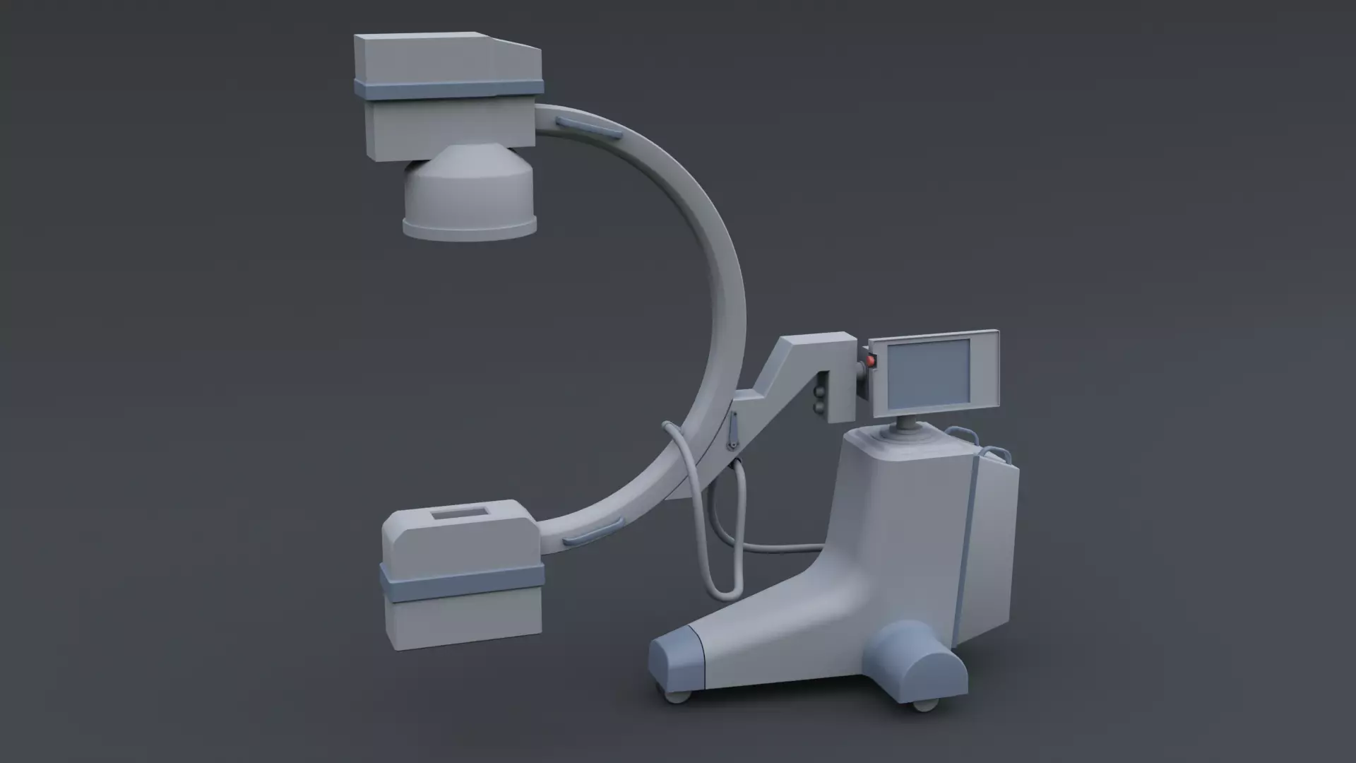 C Arm Medical Machine Low-poly 3D model_0