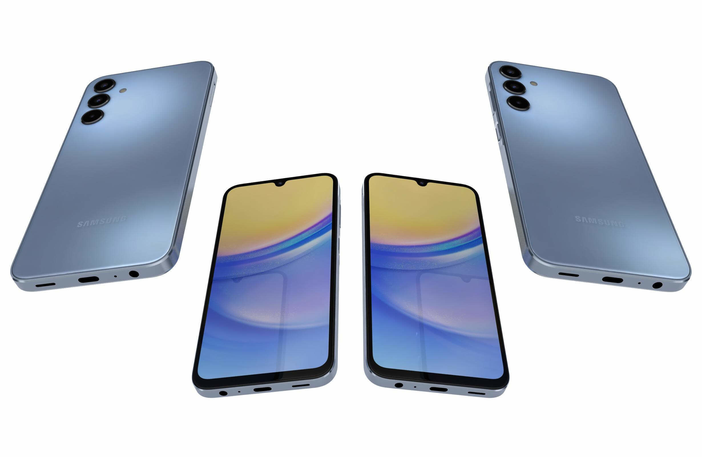 Samsung Galaxy A15 5G Magical Blue 3D model_5