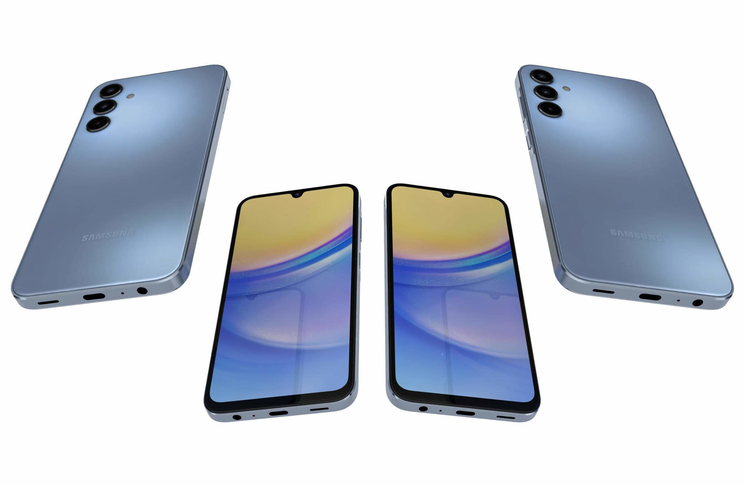 Samsung Galaxy A15 5G Magical Blue 3D model_13