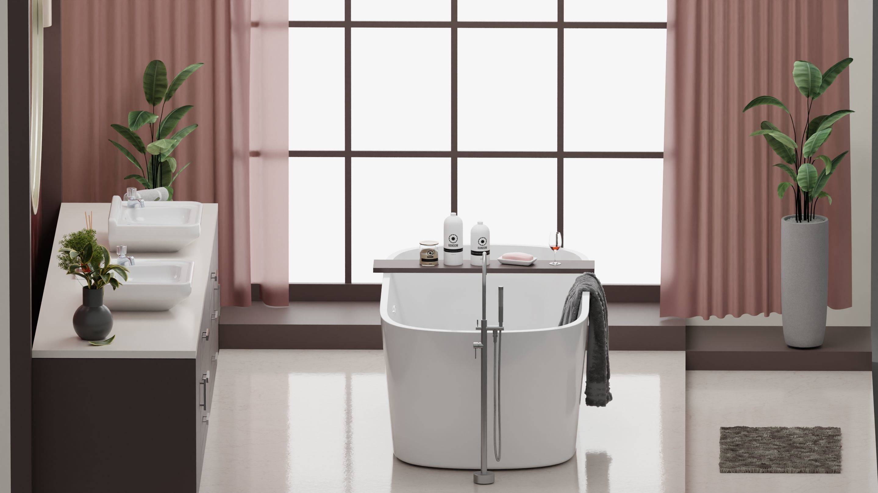 Bathroom interior design 3D model_4