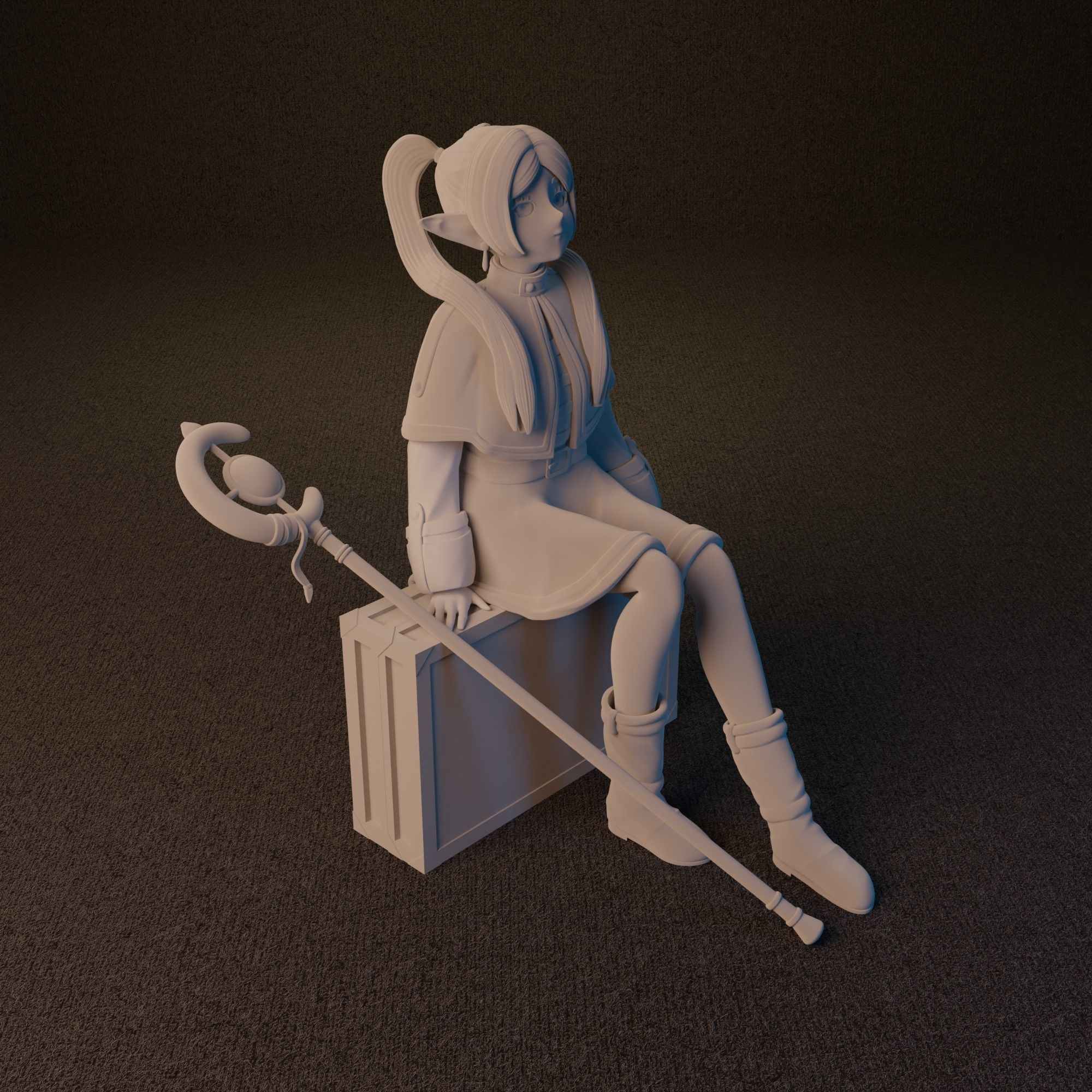 Frieren from BeyoundJourneys end anime 3 versions 3D print model_20