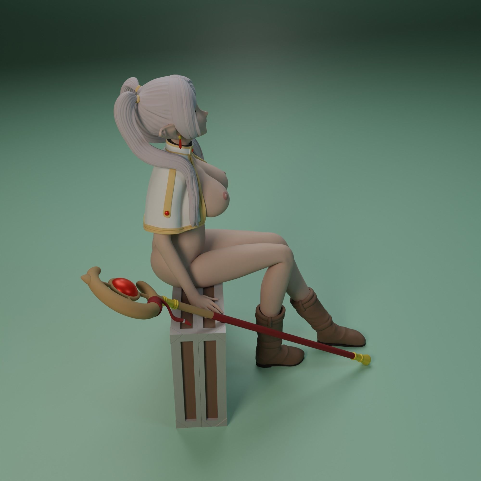 Frieren from BeyoundJourneys end anime 3 versions 3D print model_7