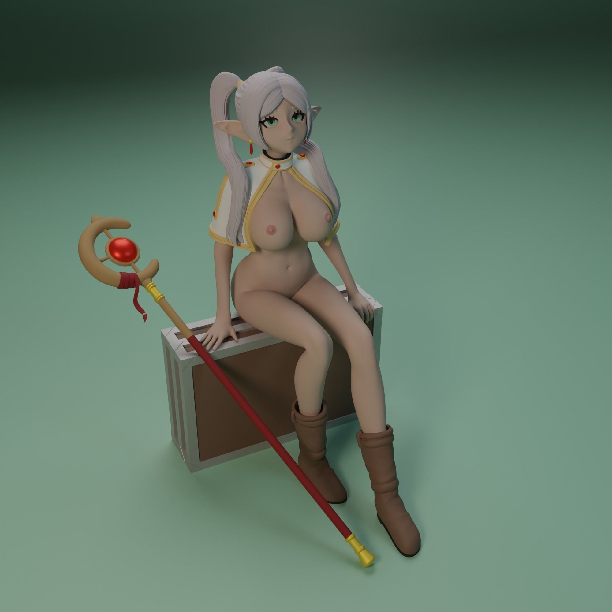 Frieren from BeyoundJourneys end anime 3 versions 3D print model_9