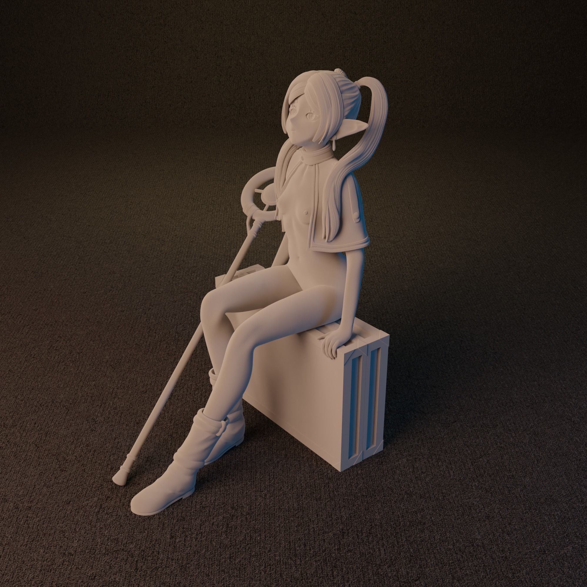 Frieren from BeyoundJourneys end anime 3 versions 3D print model_27