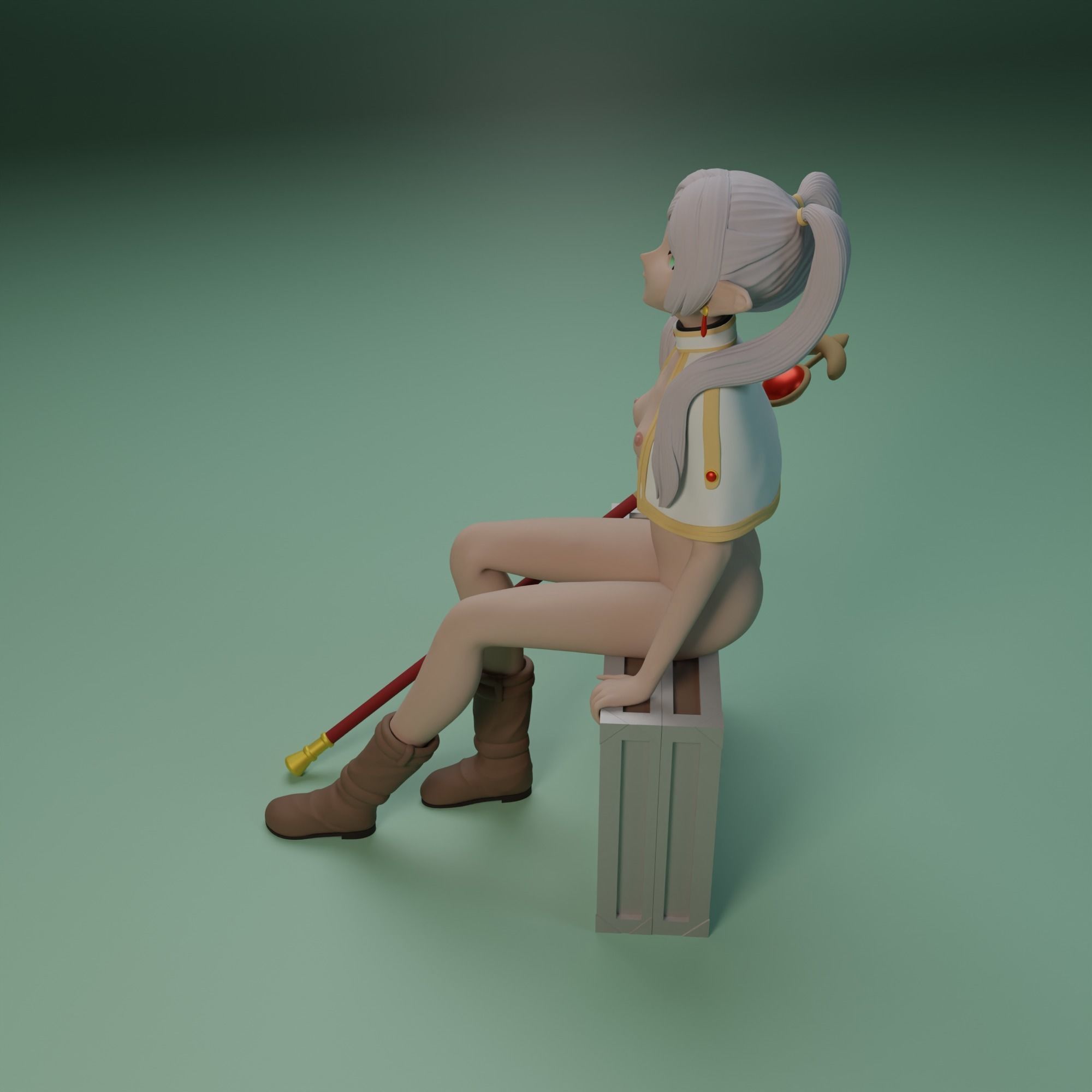 Frieren from BeyoundJourneys end anime 3 versions 3D print model_15