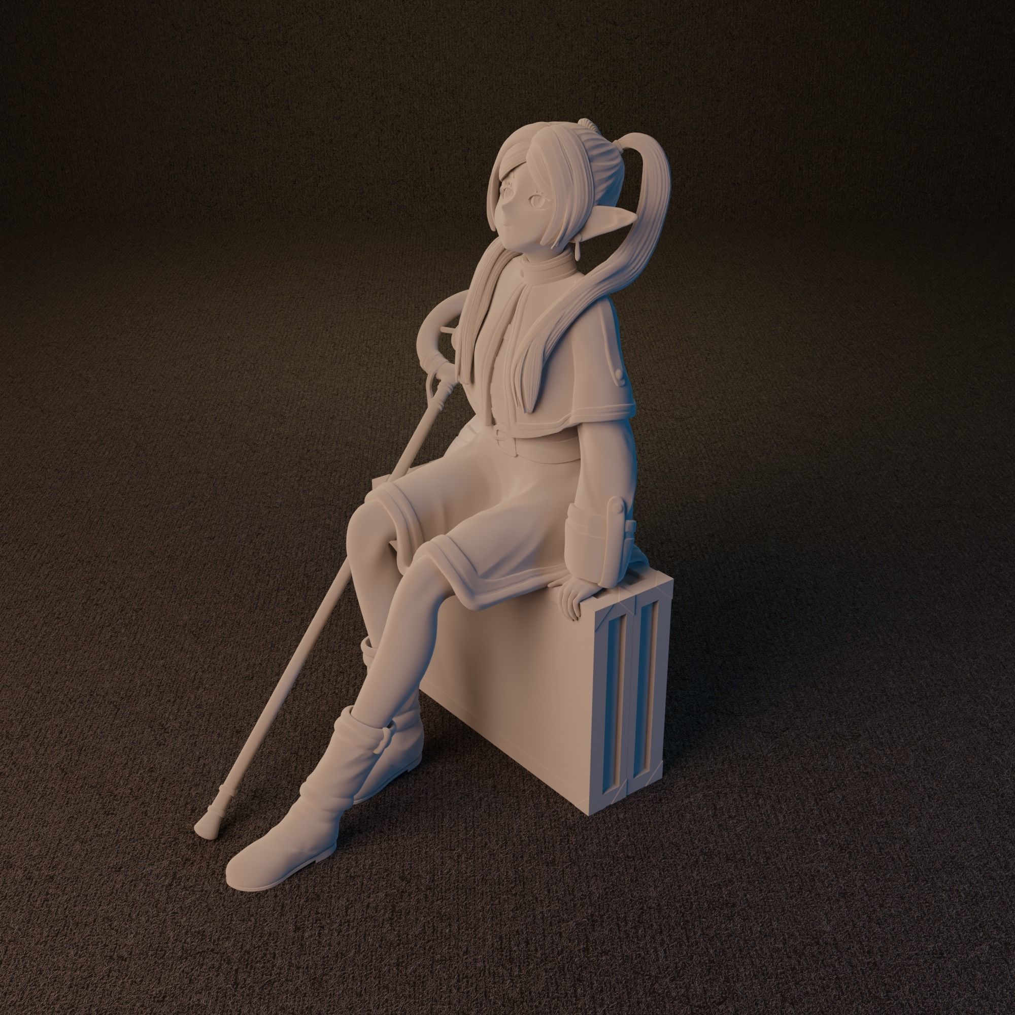 Frieren from BeyoundJourneys end anime 3 versions 3D print model_21