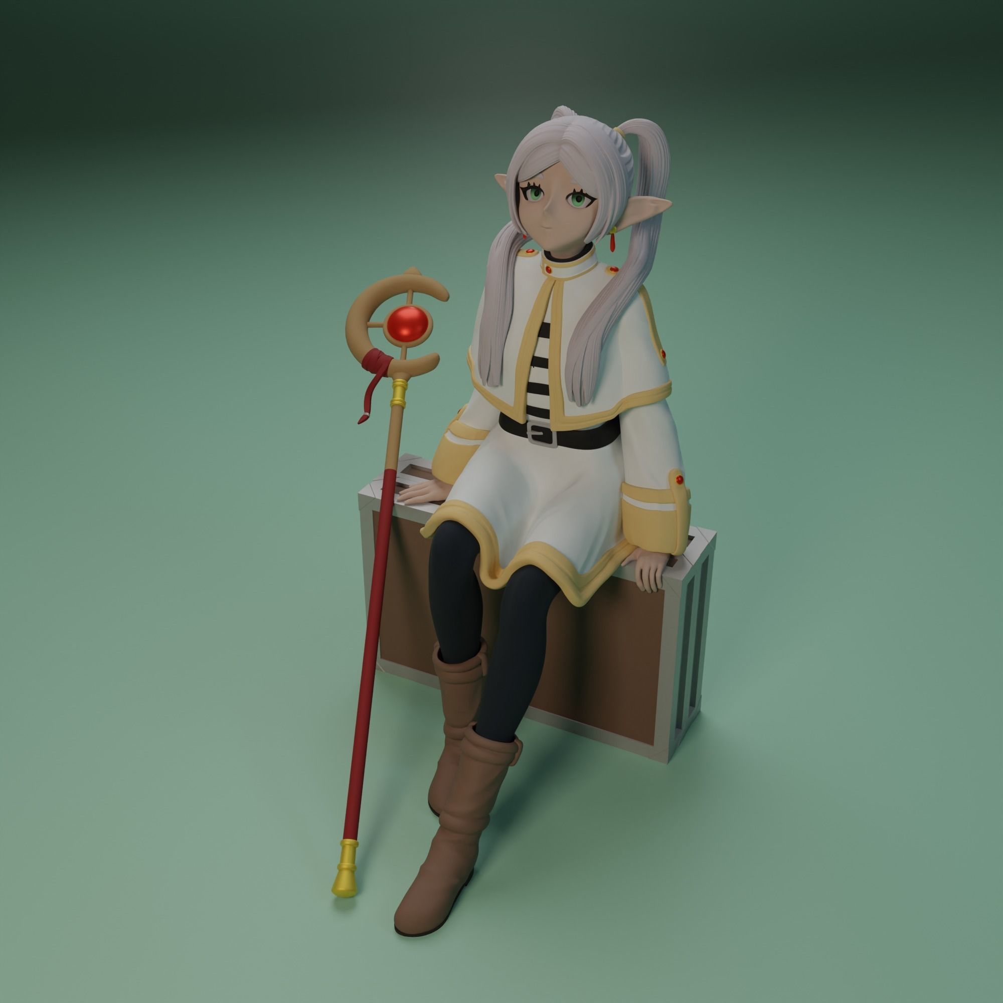 Frieren from BeyoundJourneys end anime 3 versions 3D print model_3