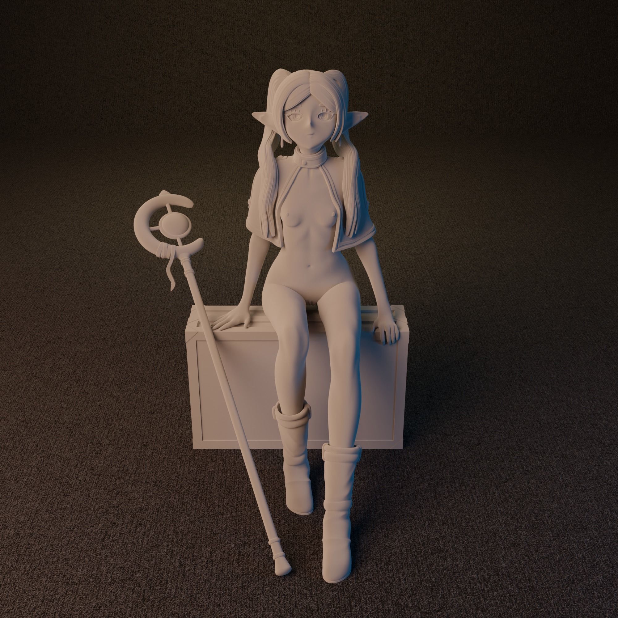 Frieren from BeyoundJourneys end anime 3 versions 3D print model_22