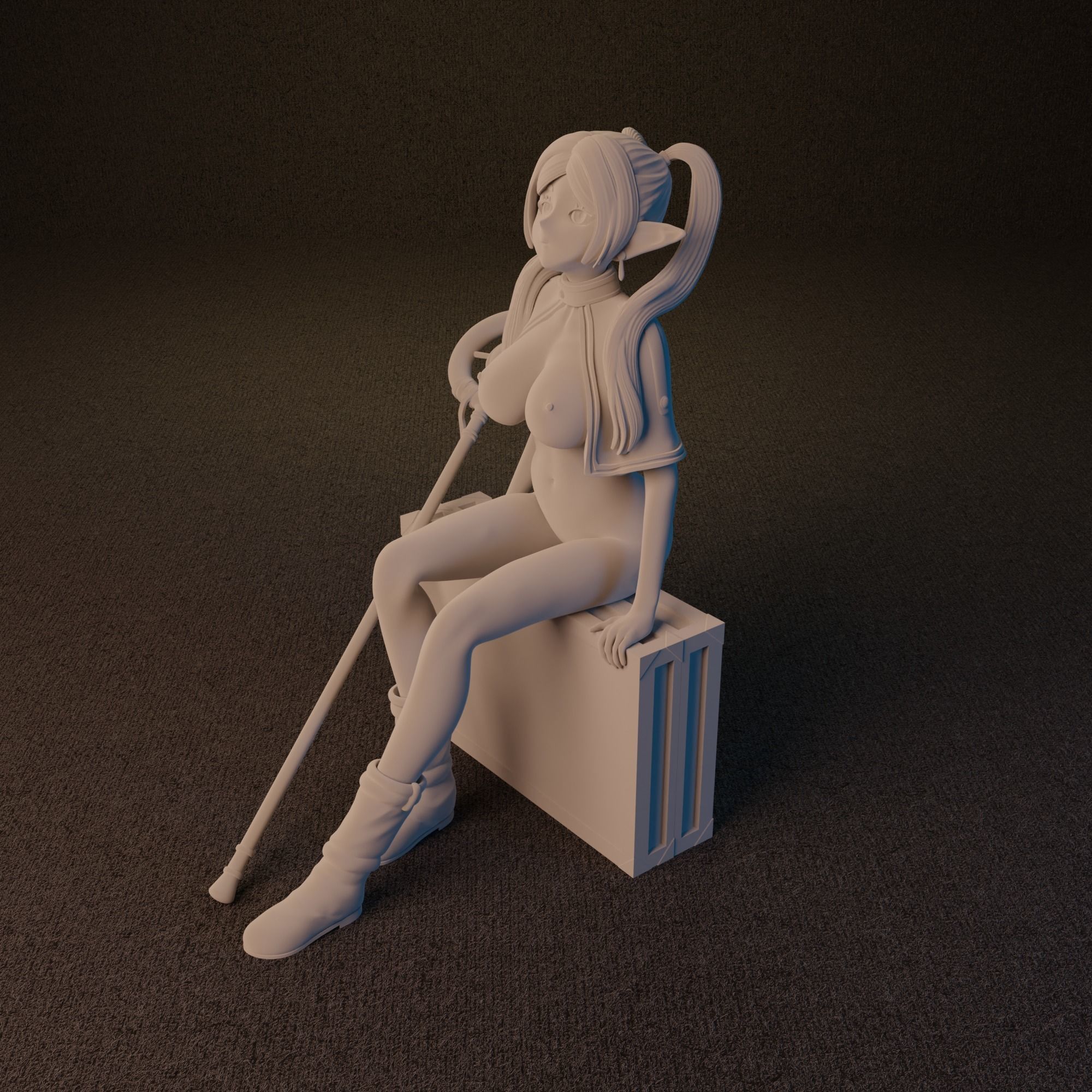 Frieren from BeyoundJourneys end anime 3 versions 3D print model_28