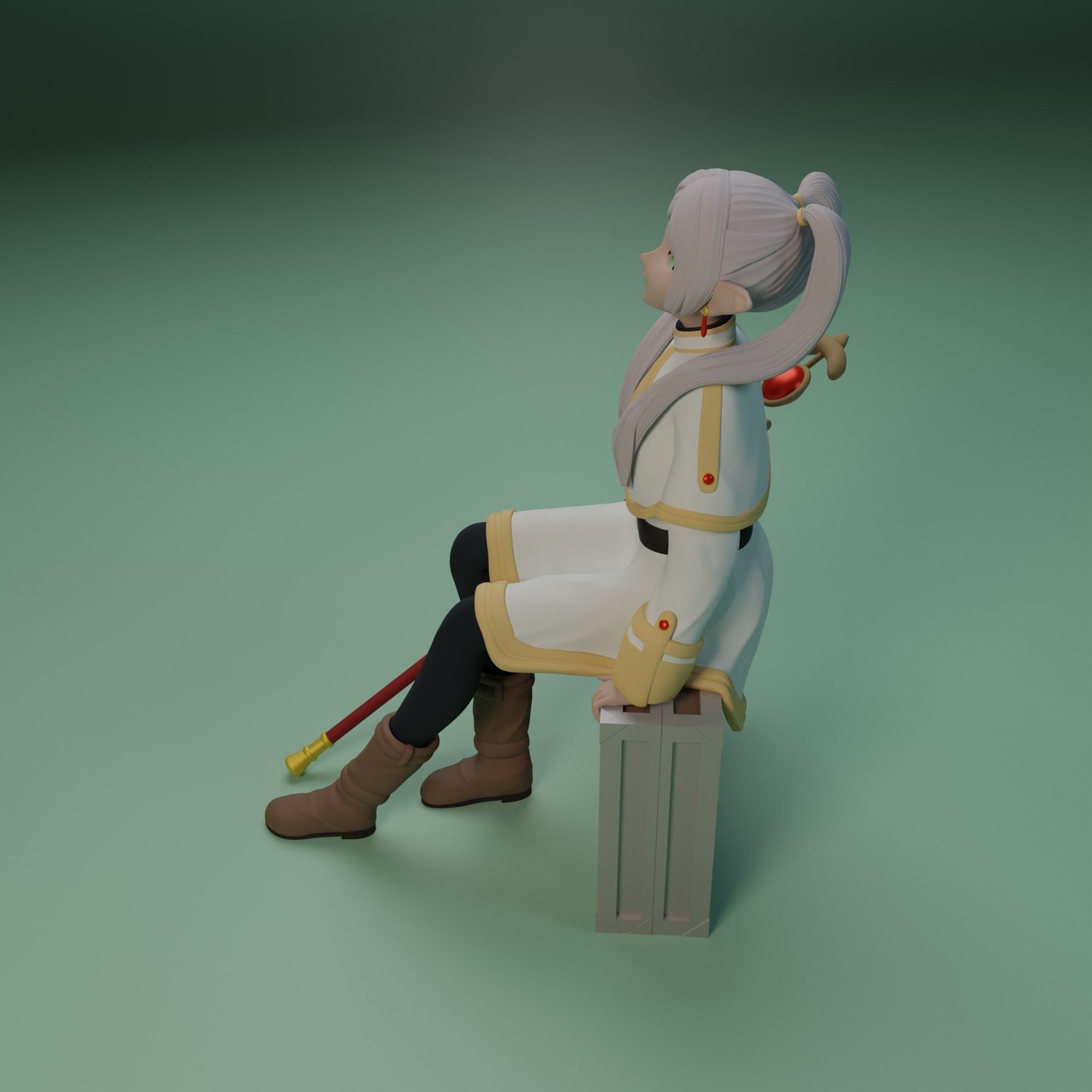 Frieren from BeyoundJourneys end anime 3 versions 3D print model_1
