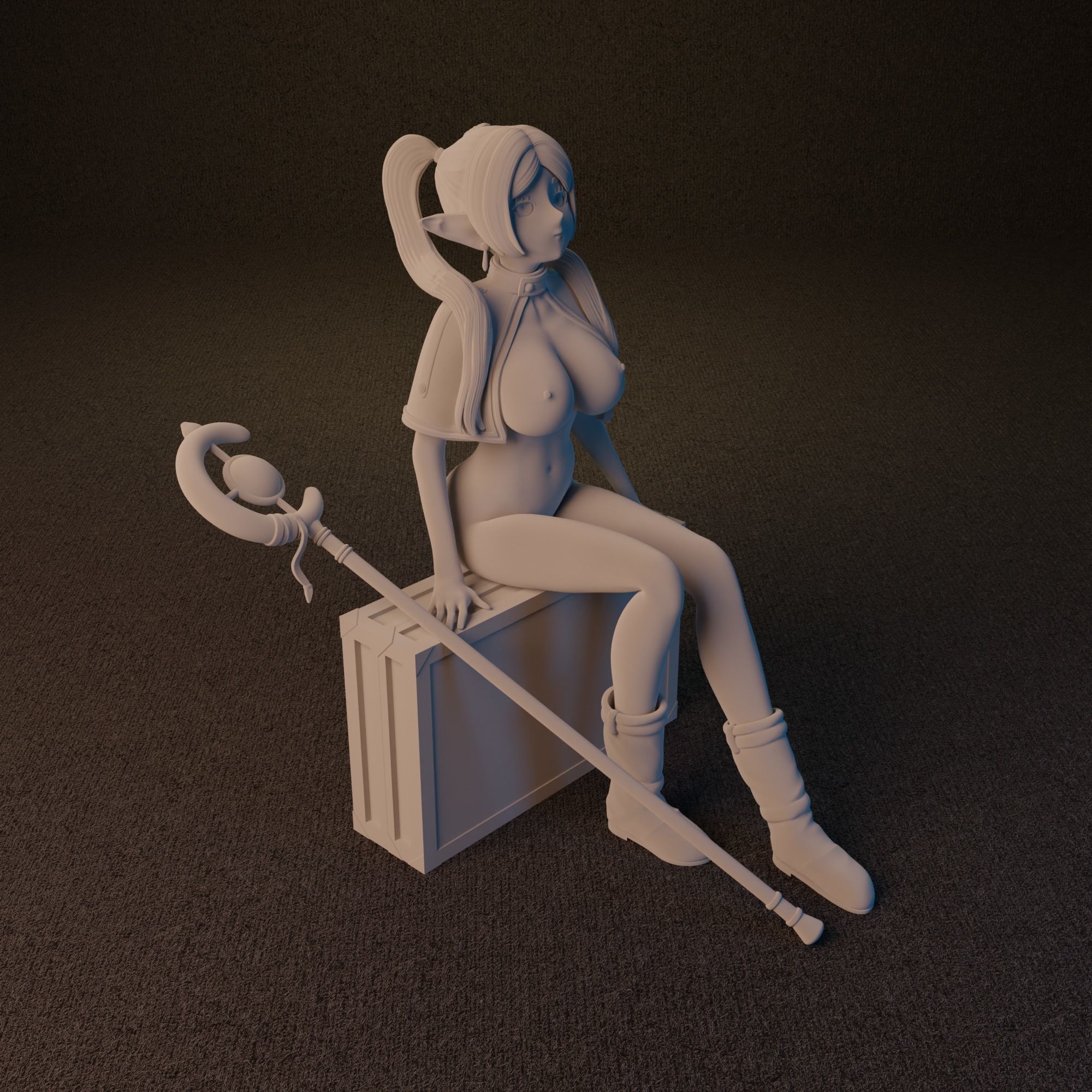 Frieren from BeyoundJourneys end anime 3 versions 3D print model_25