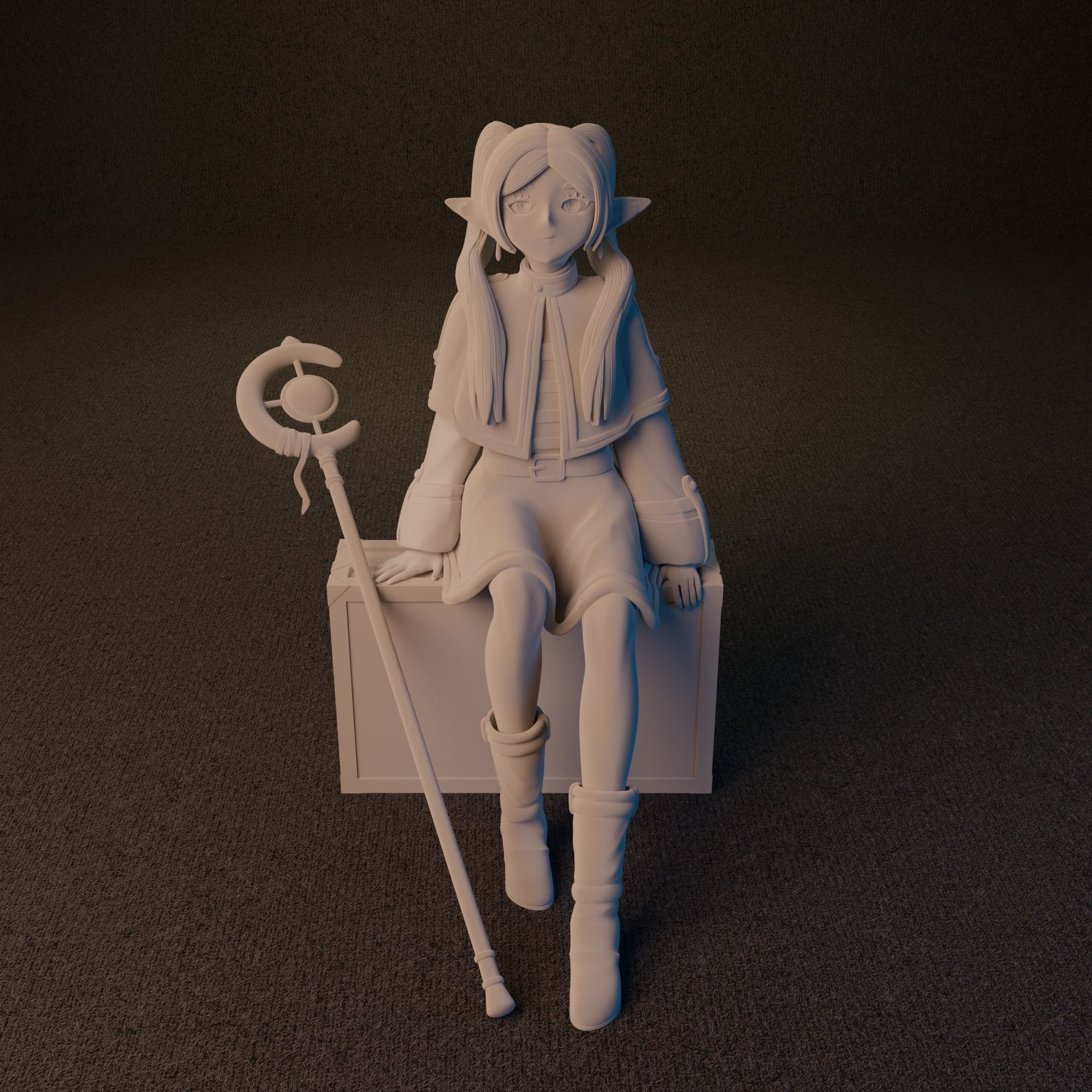Frieren from BeyoundJourneys end anime 3 versions 3D print model_18