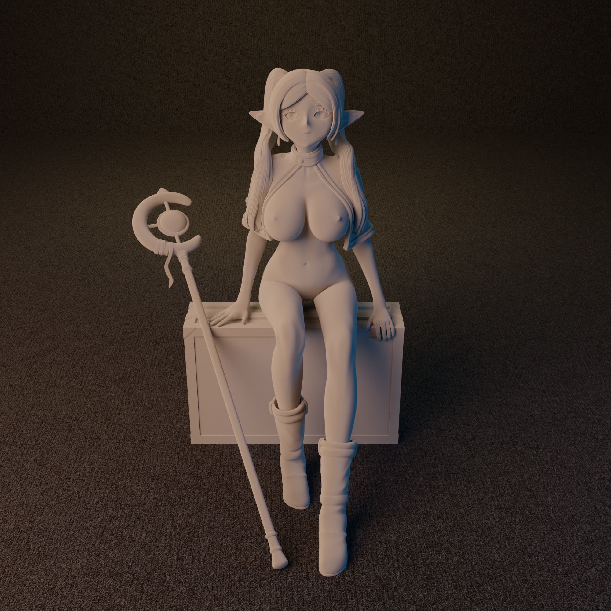 Frieren from BeyoundJourneys end anime 3 versions 3D print model_23