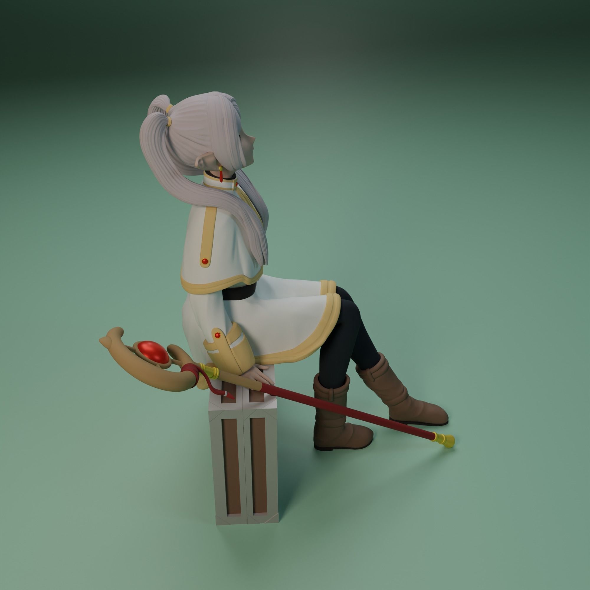 Frieren from BeyoundJourneys end anime 3 versions 3D print model_5