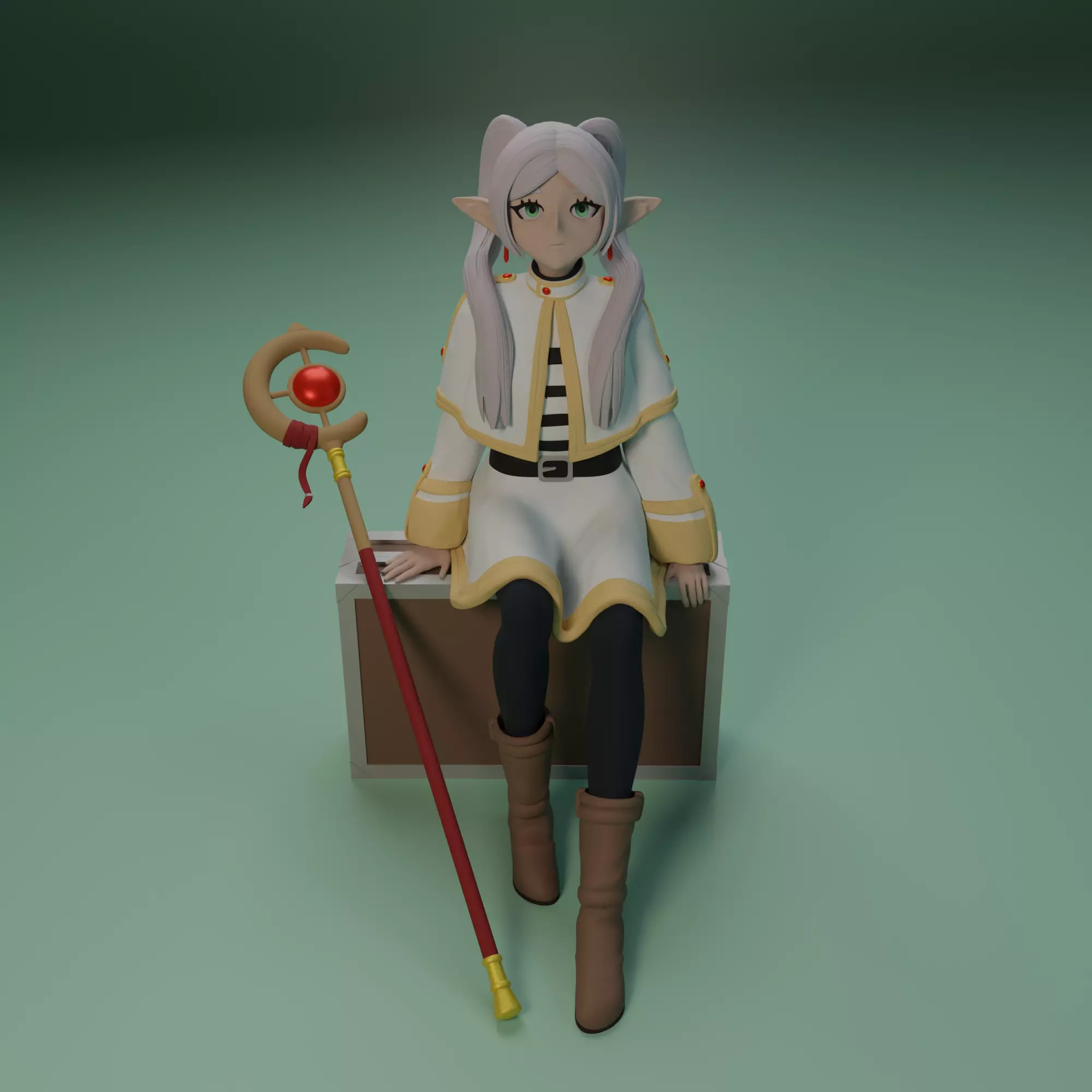 Frieren from BeyoundJourneys end anime 3 versions 3D print model_0