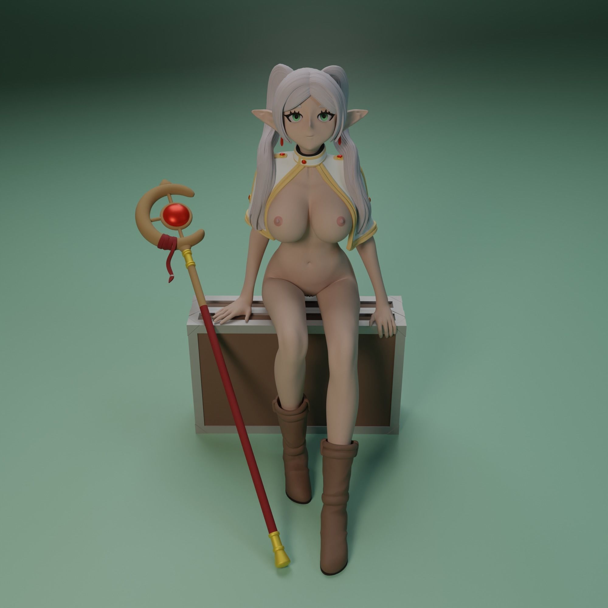 Frieren from BeyoundJourneys end anime 3 versions 3D print model_6
