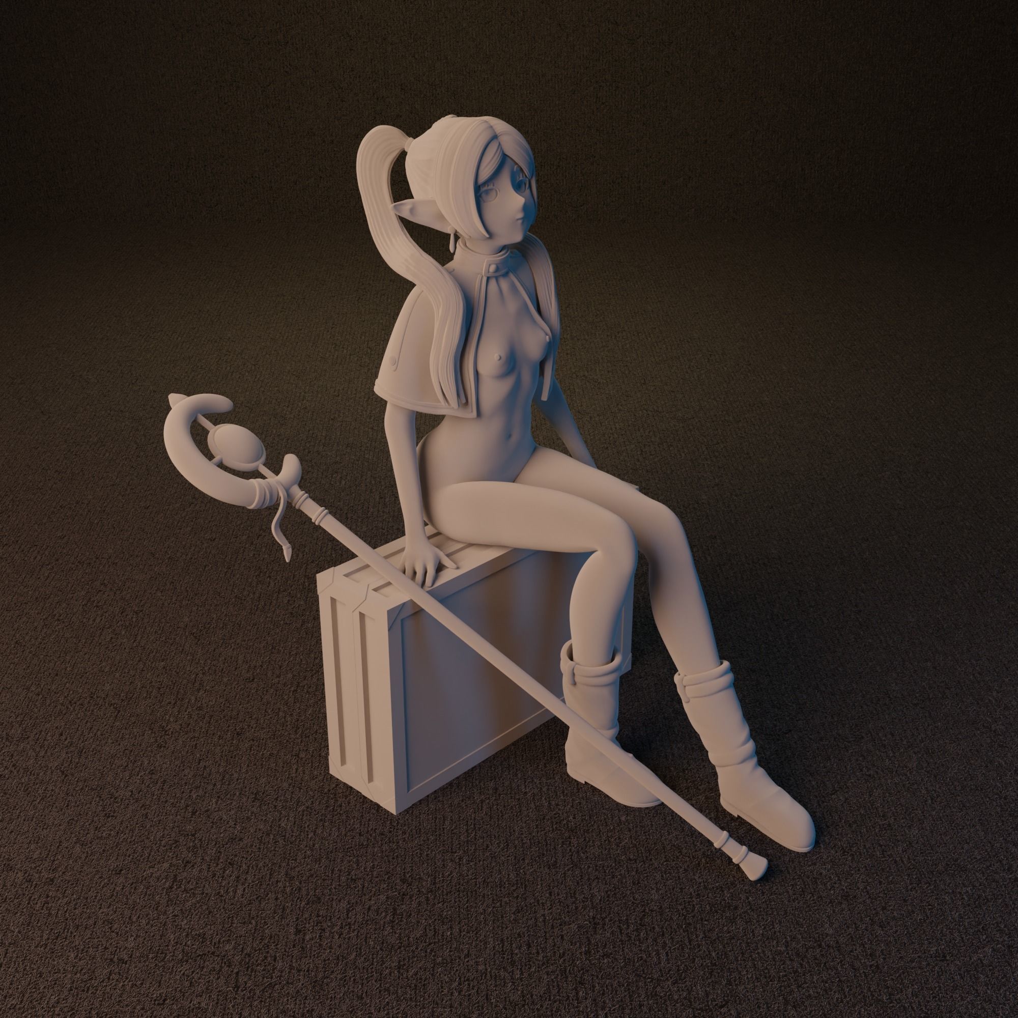 Frieren from BeyoundJourneys end anime 3 versions 3D print model_26