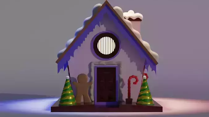 Gingerbread House for 3D Printing in Separate Parts 3D print model