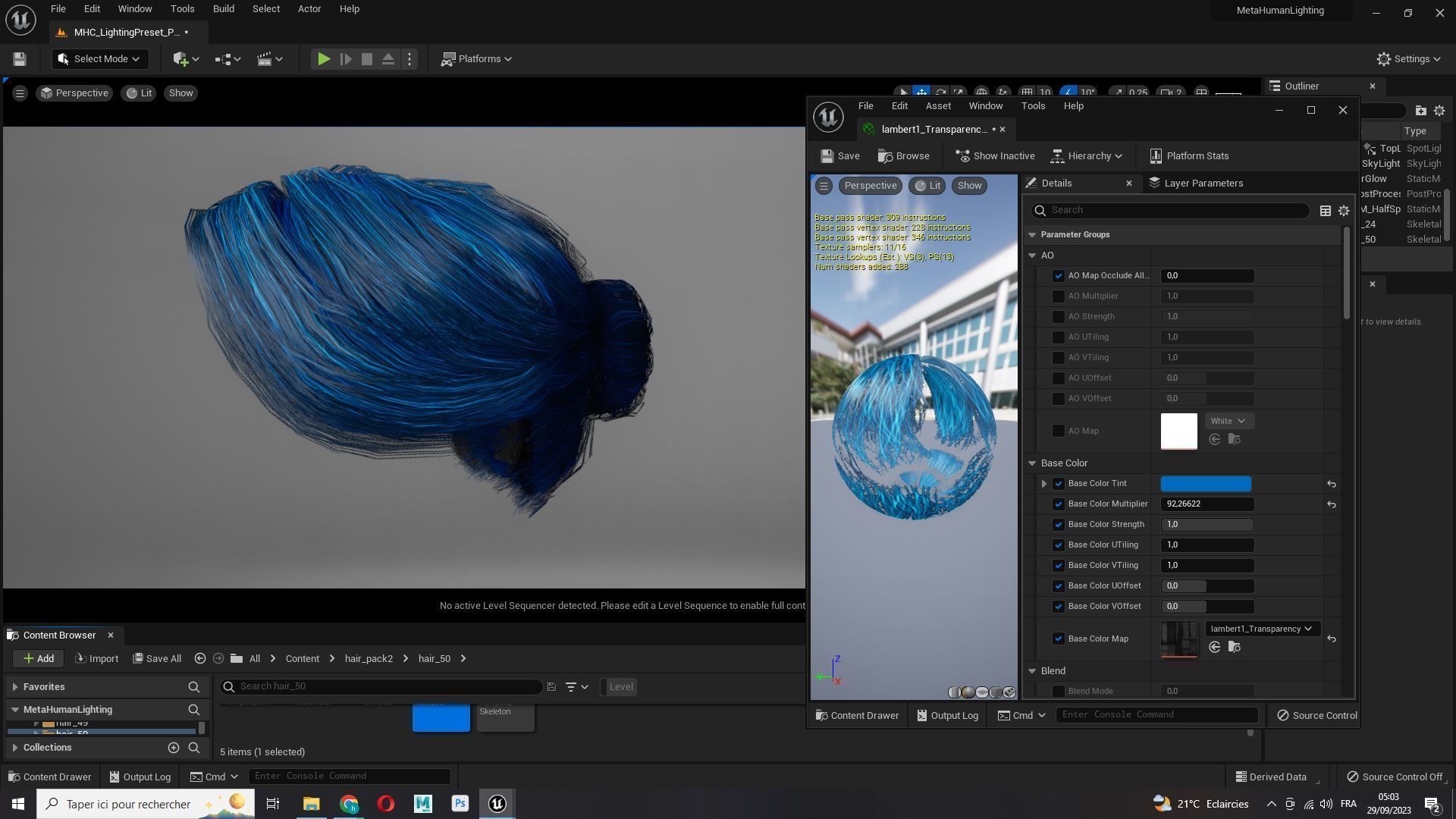 Female Bun Hairstyle Low-Poly Low-poly 3D model_17