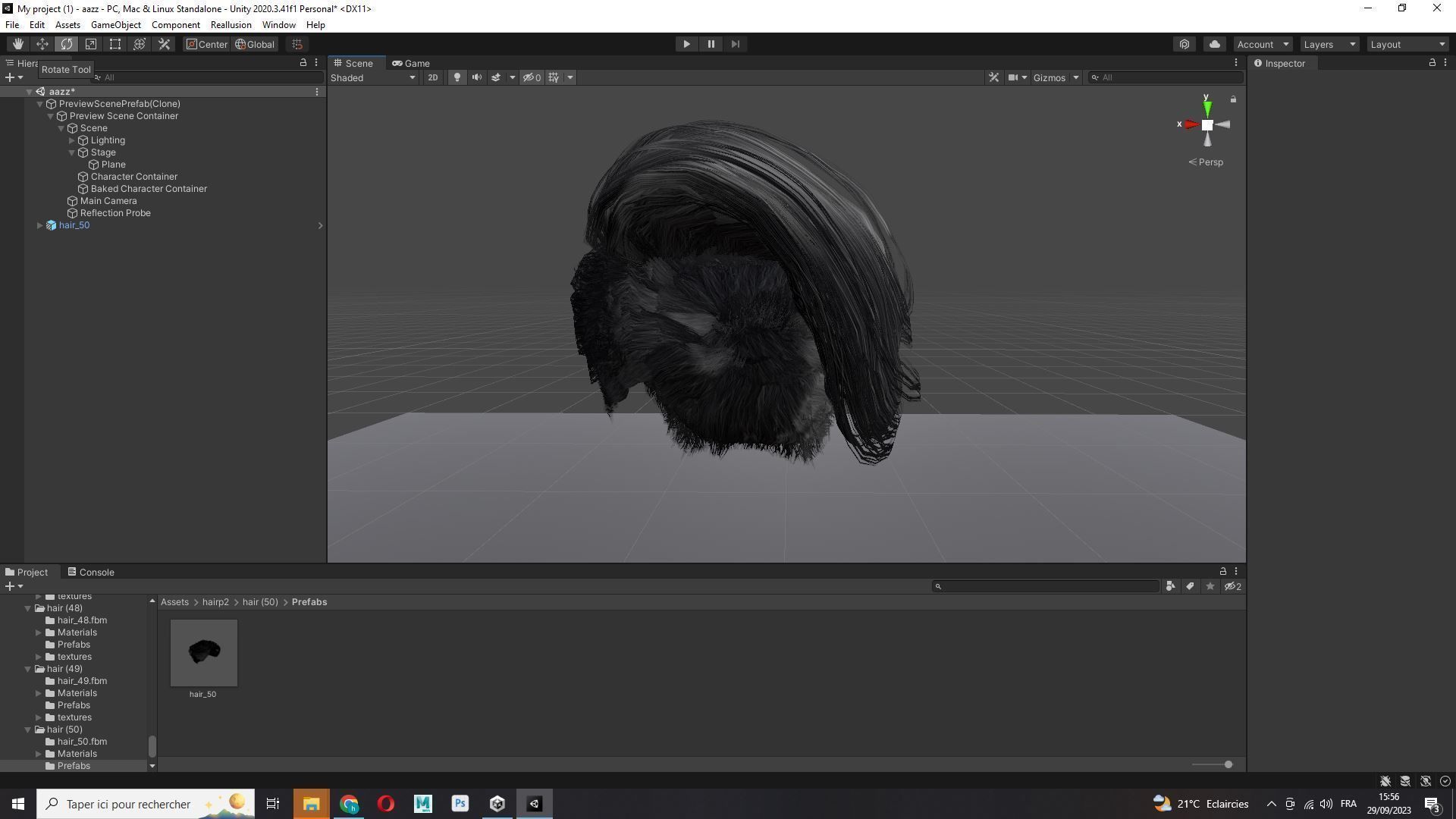 Female Bun Hairstyle Low-Poly Low-poly 3D model_19