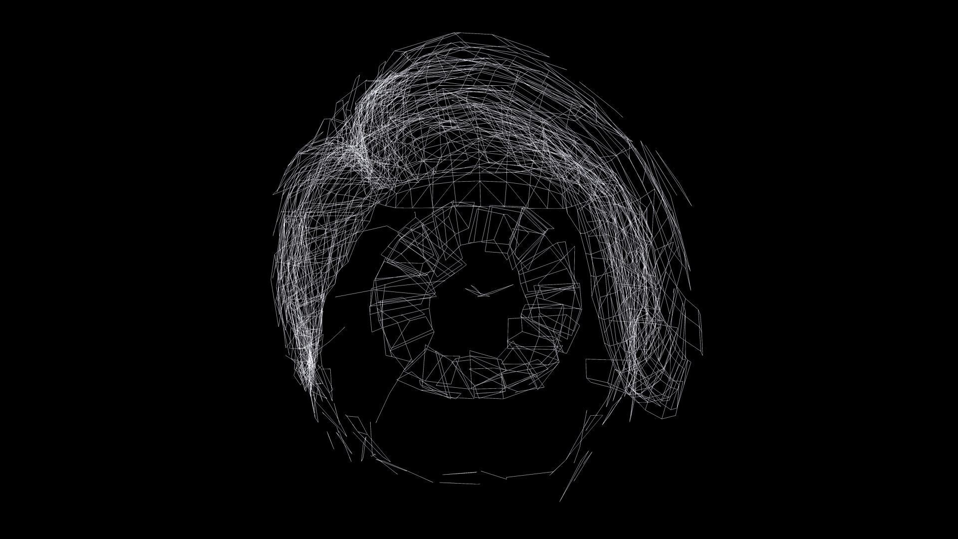 Female Bun Hairstyle Low-Poly Low-poly 3D model_9