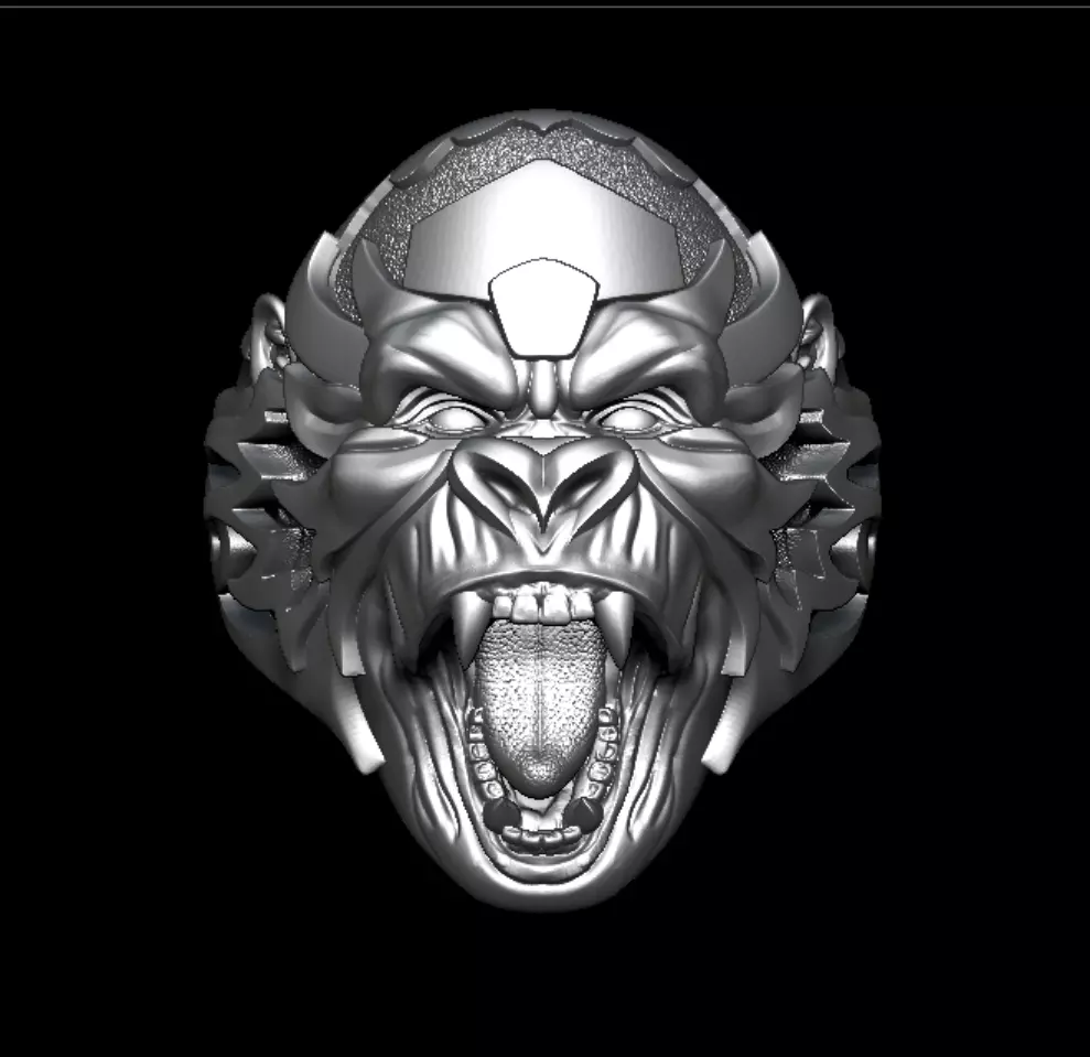 King Kong Monkey Gorilla Ring 3D print model