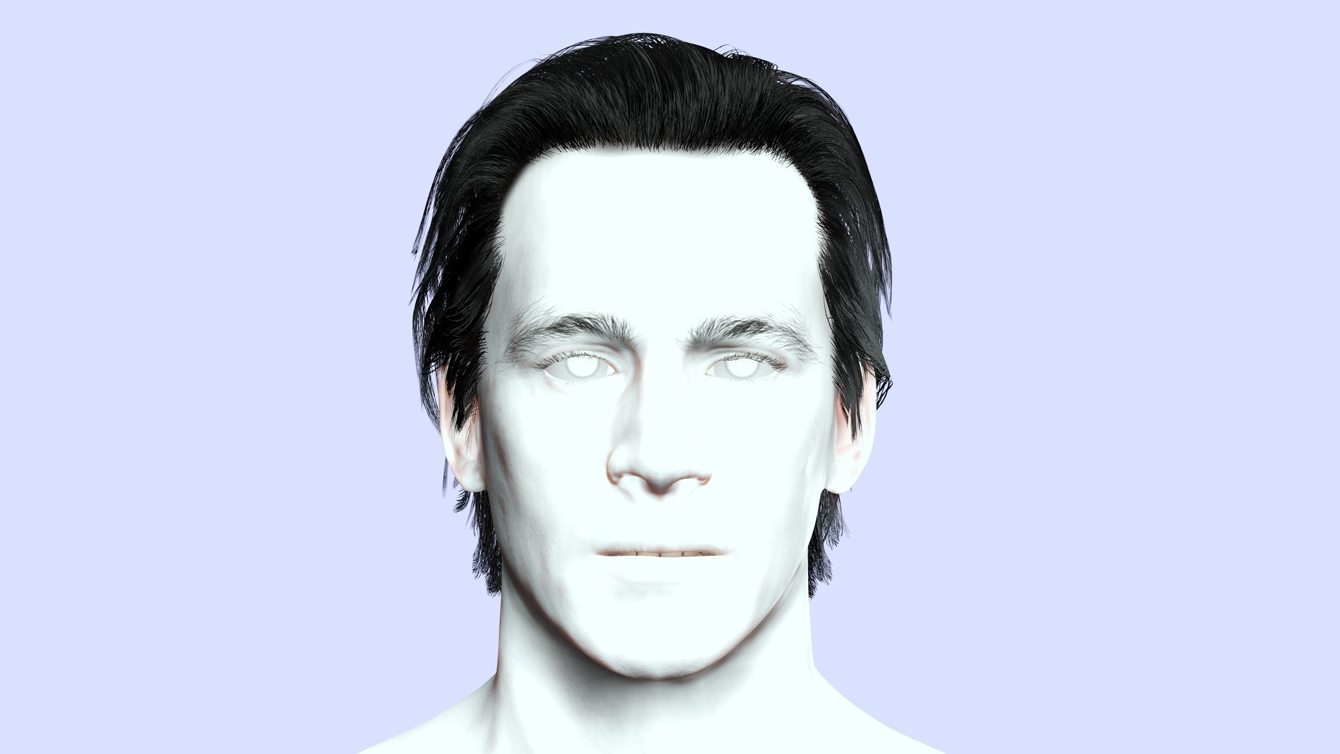 Chic Male Hairstyle Low-Poly Low-poly 3D model_1