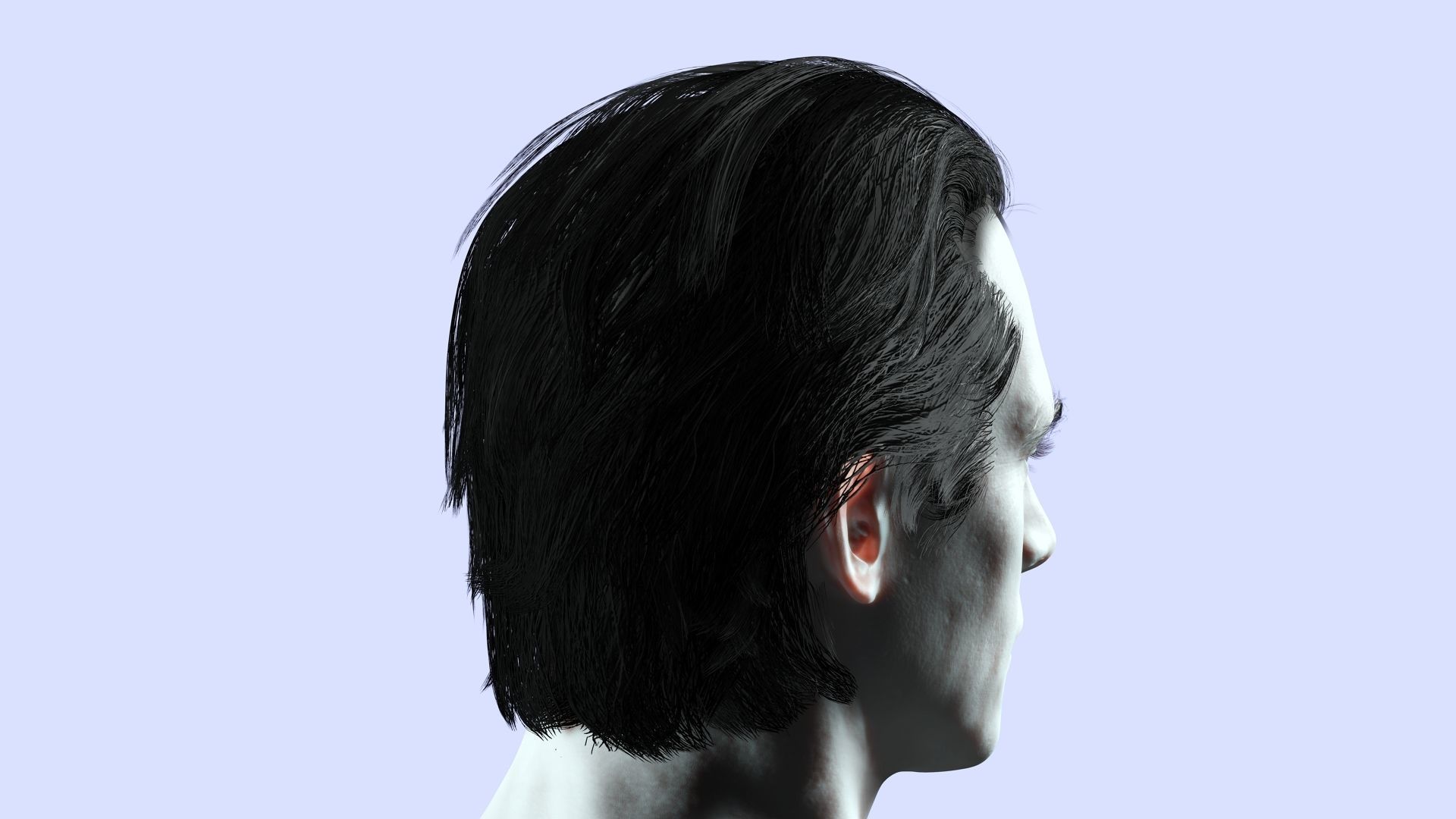 Chic Male Hairstyle Low-Poly Low-poly 3D model_5