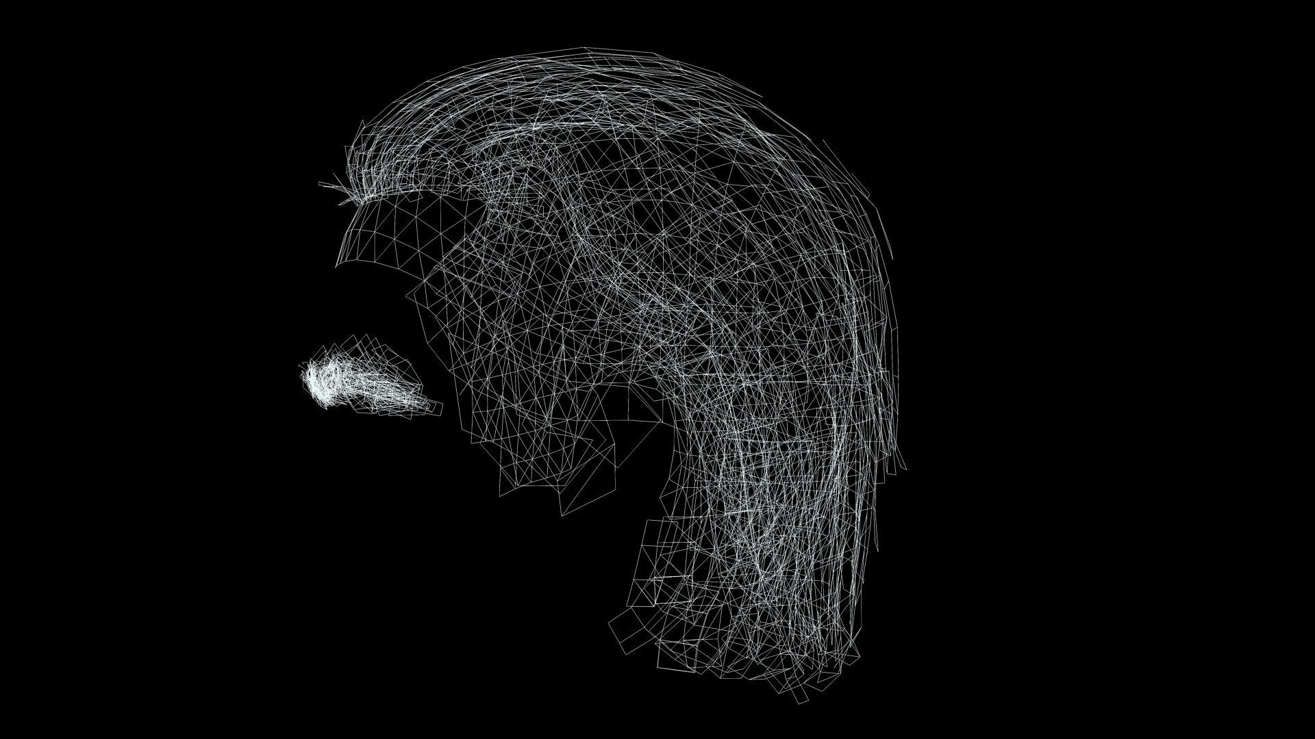 Chic Male Hairstyle Low-Poly Low-poly 3D model_8