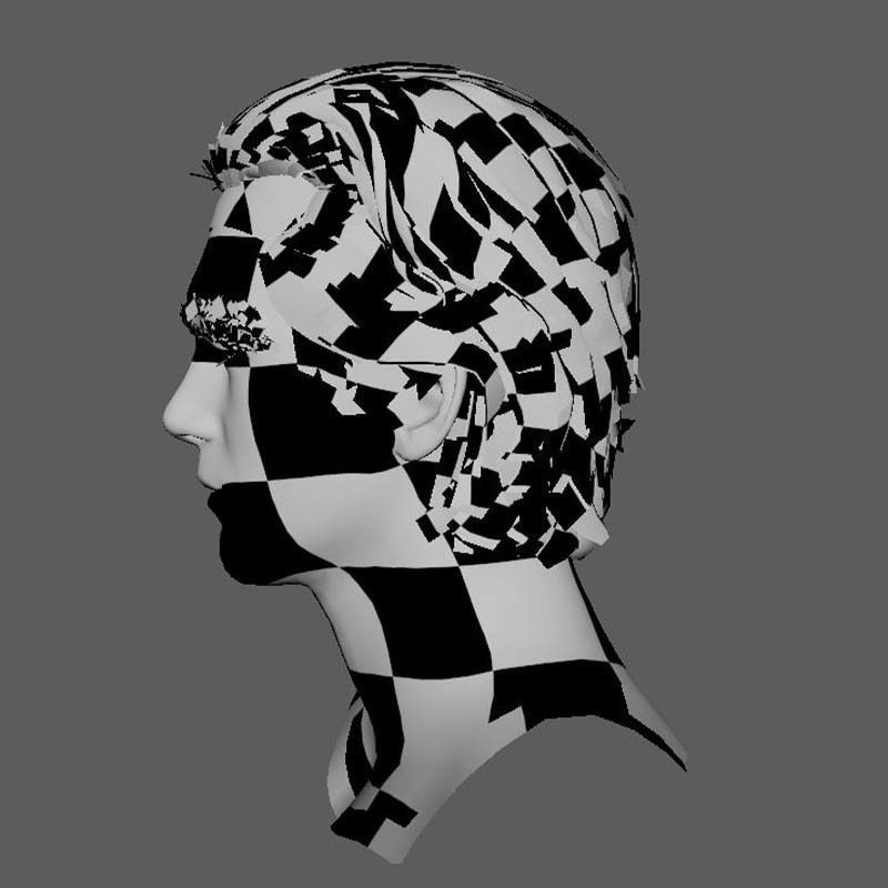 Chic Male Hairstyle Low-Poly Low-poly 3D model_19