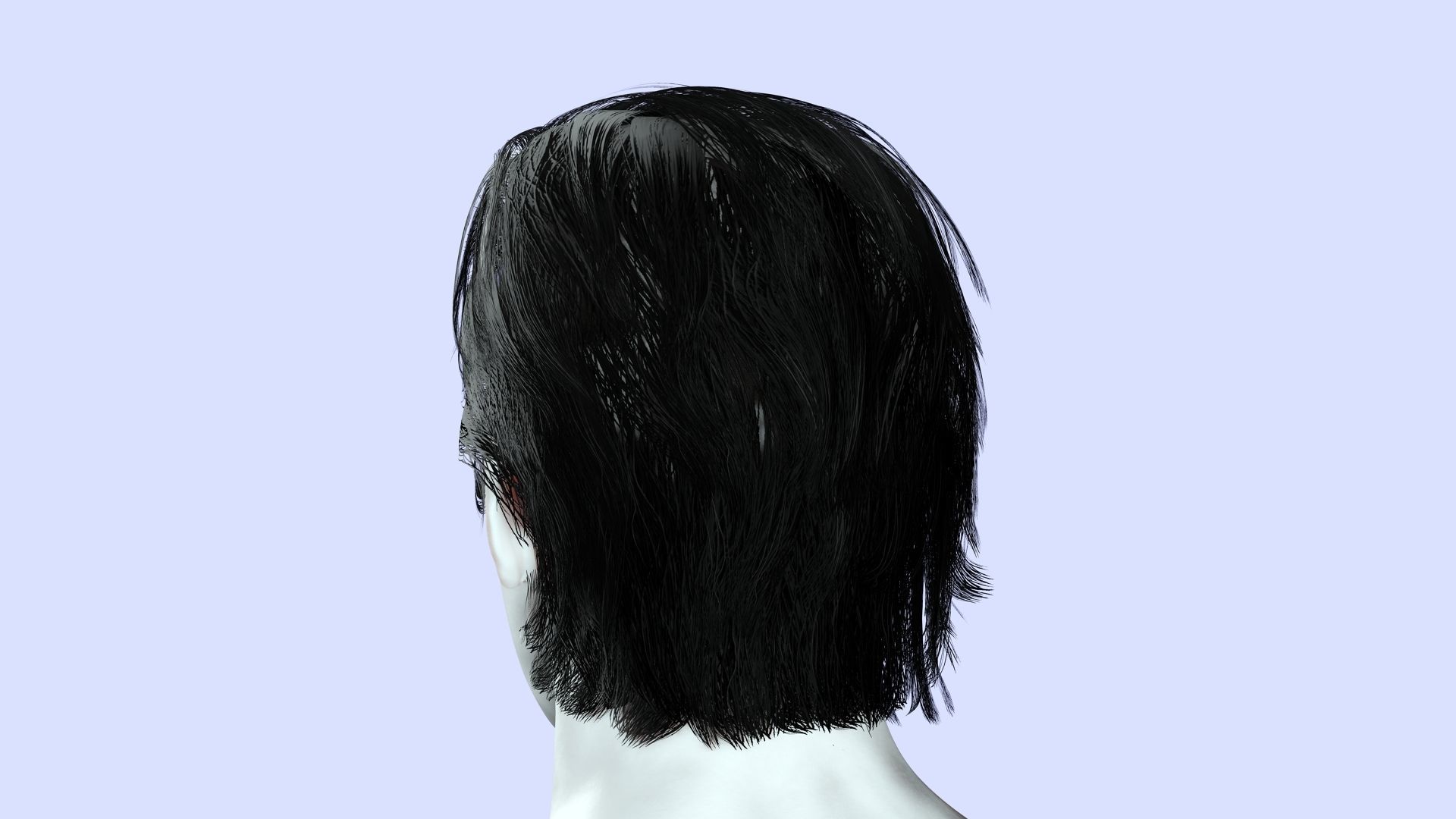 Chic Male Hairstyle Low-Poly Low-poly 3D model_4