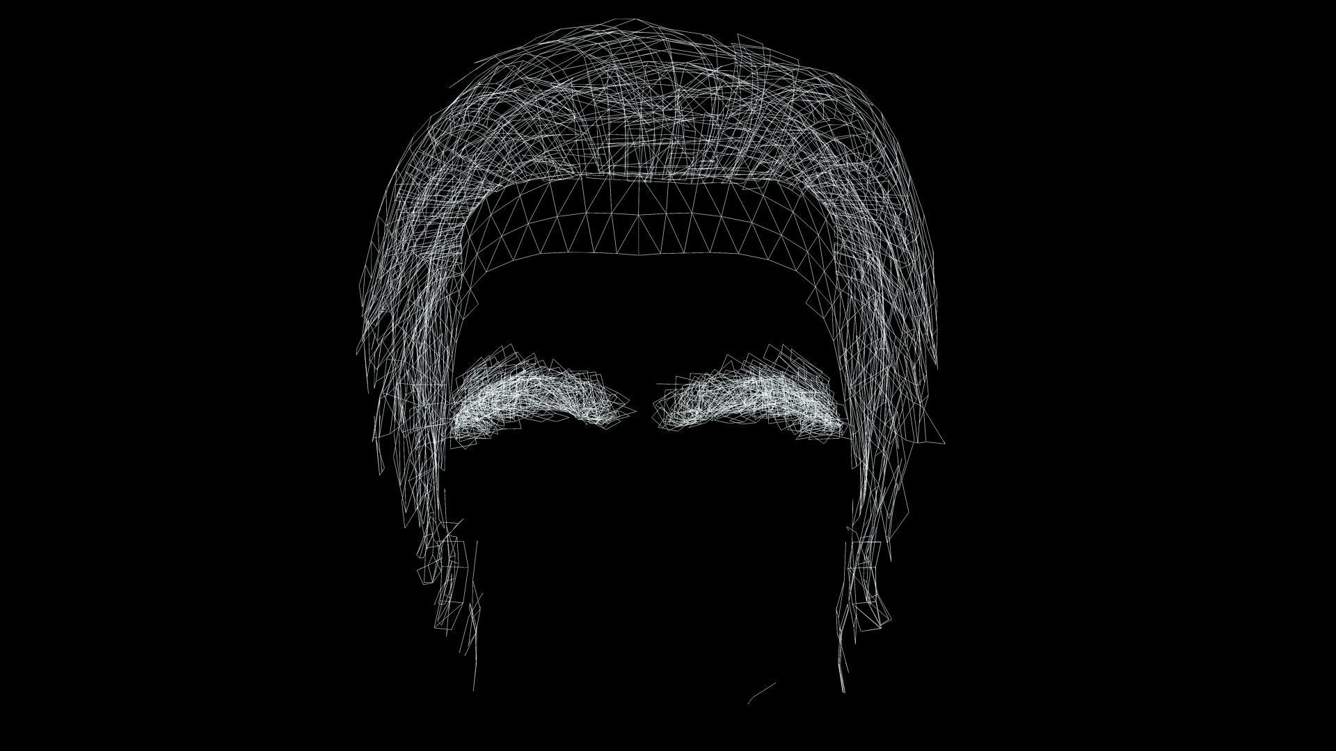 Chic Male Hairstyle Low-Poly Low-poly 3D model_7