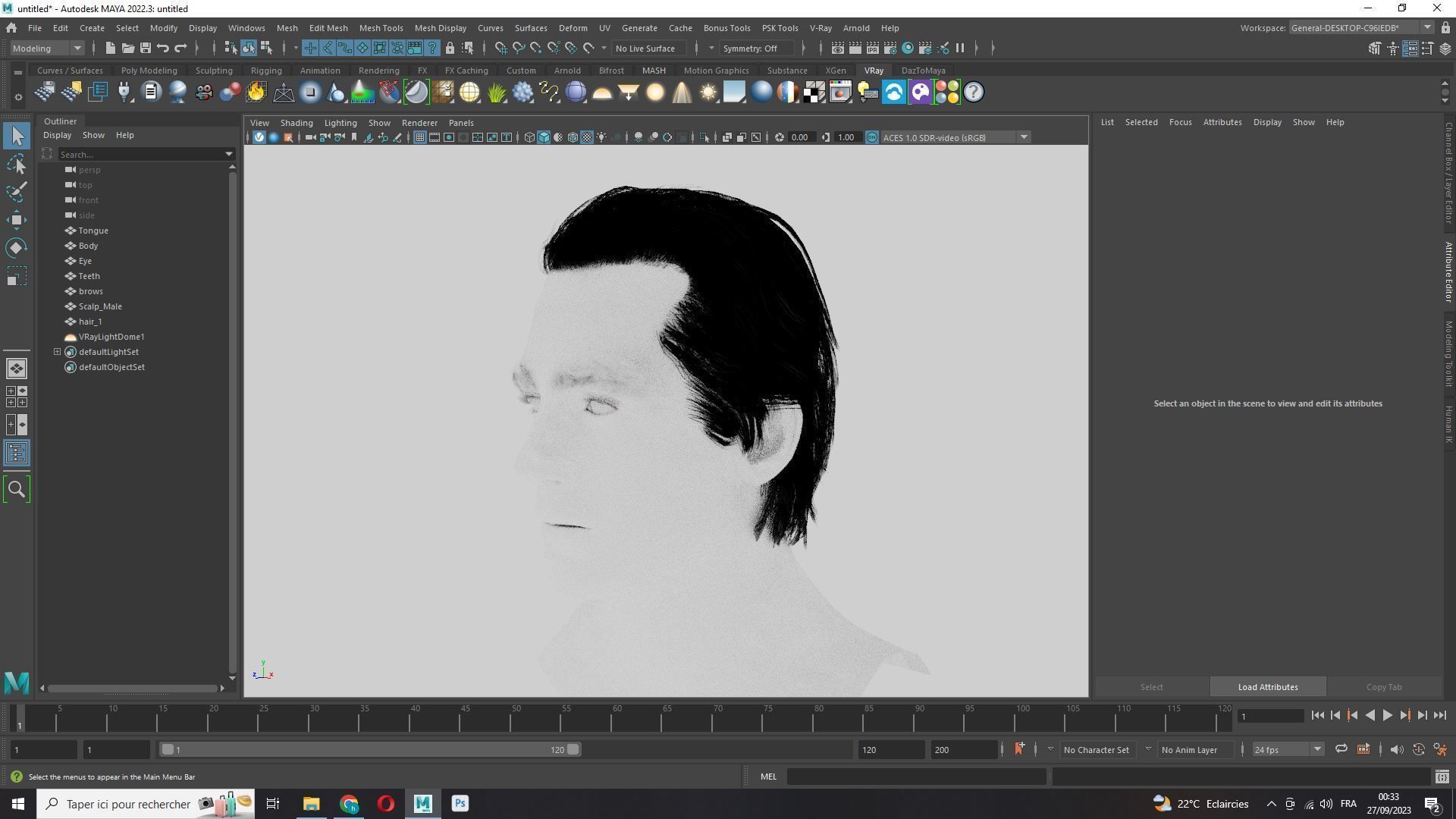 Chic Male Hairstyle Low-Poly Low-poly 3D model_11