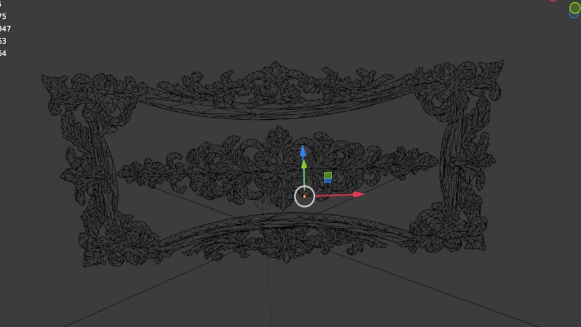 Plaster decorative frame ornament 11 3D model_5