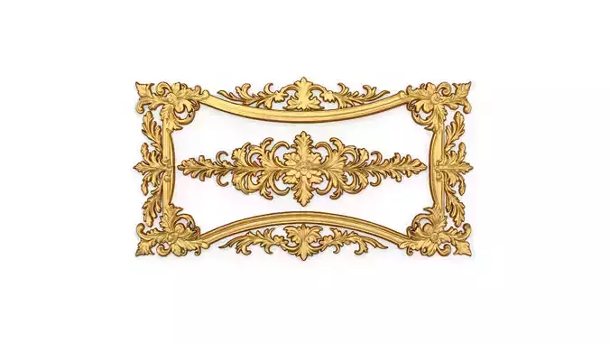 Plaster decorative frame ornament 11