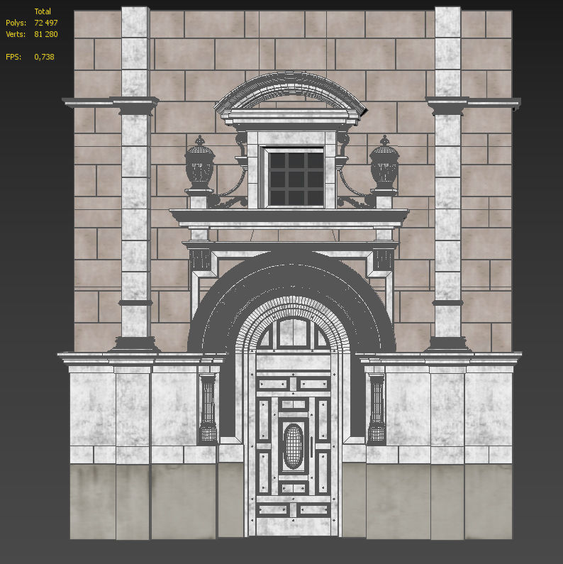 Classic style facade 3D model | CGTrader