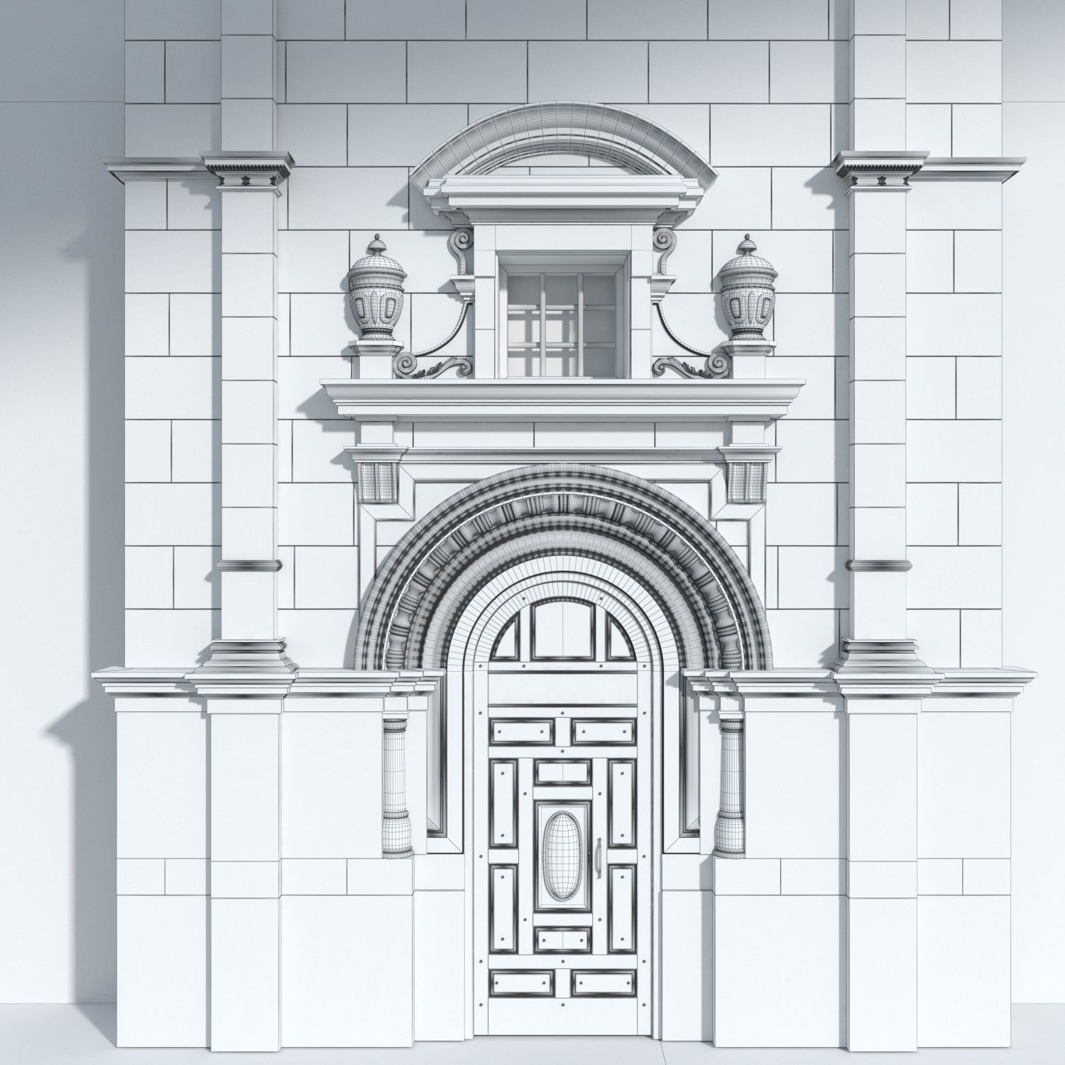 Classic style facade 3D model | CGTrader