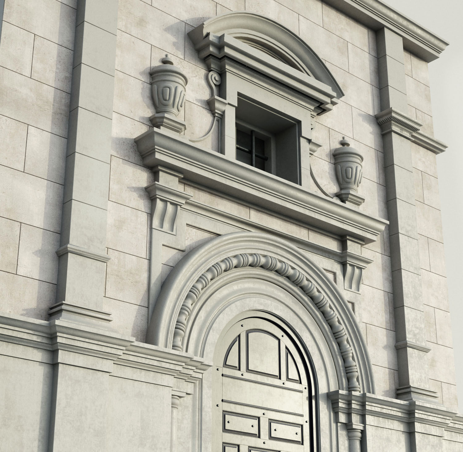 Classic style facade 3D model | CGTrader