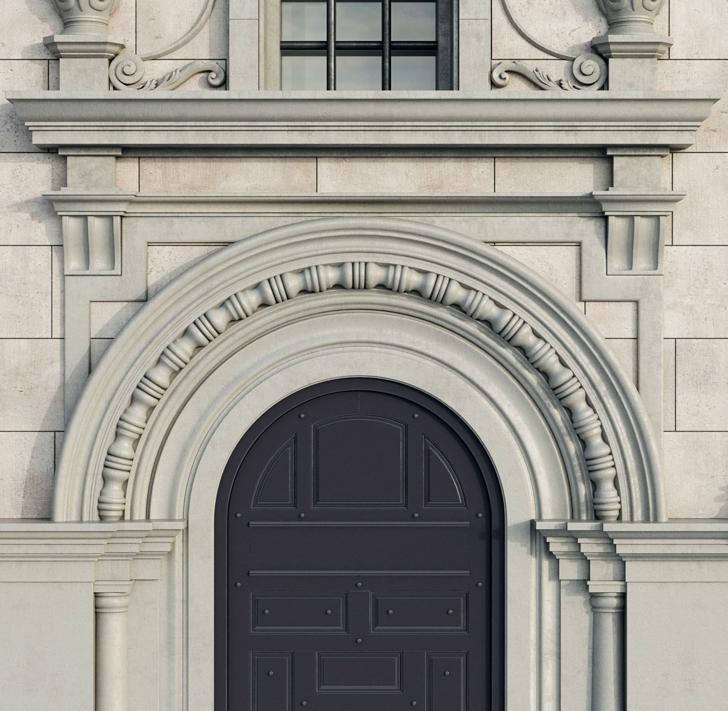 Classic style facade 3D model | CGTrader
